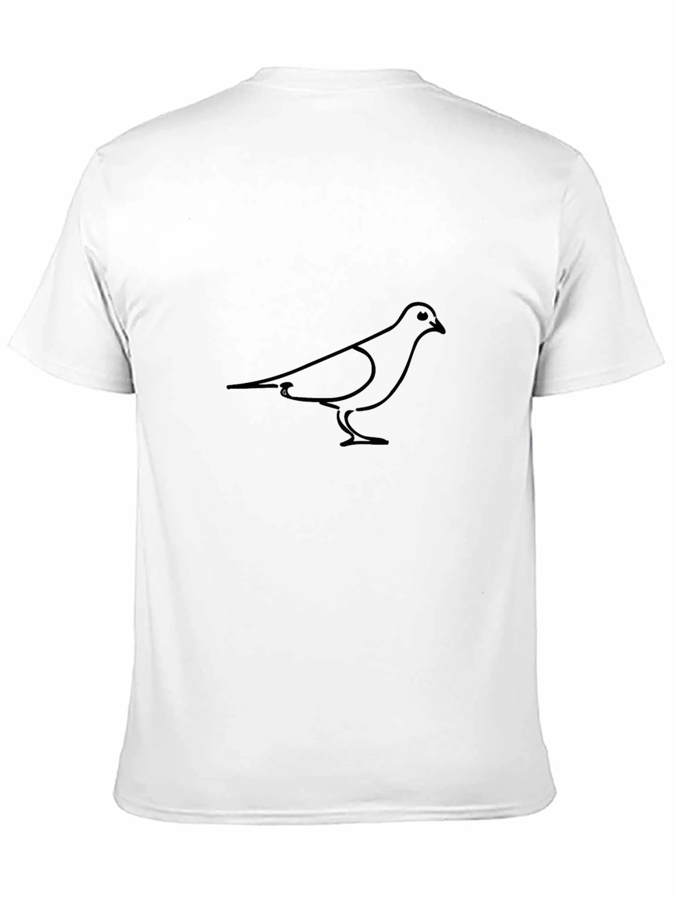 Pigeon Graphic Tee - Black Casual Style