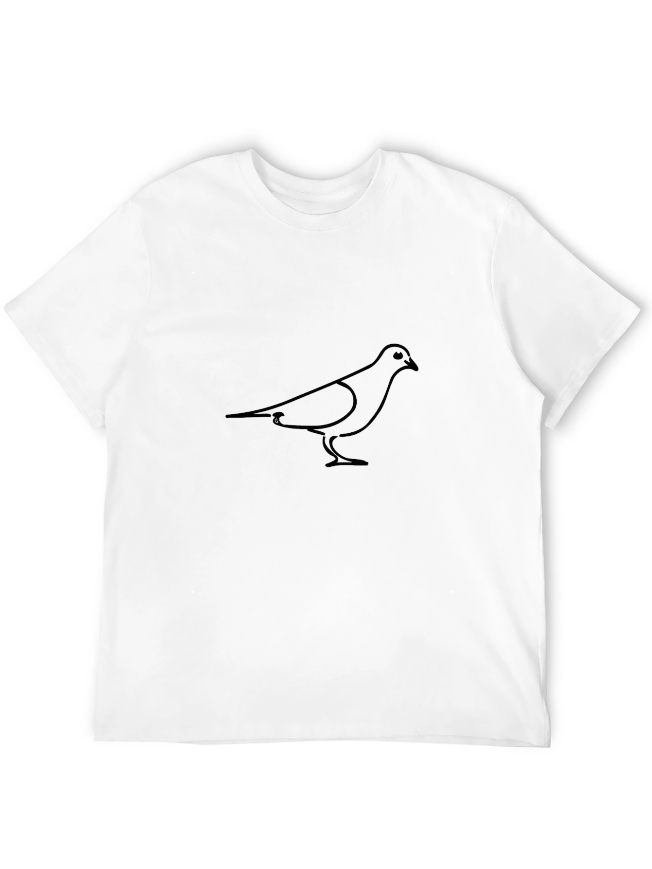 Pigeon Graphic Tee - Black Casual Style
