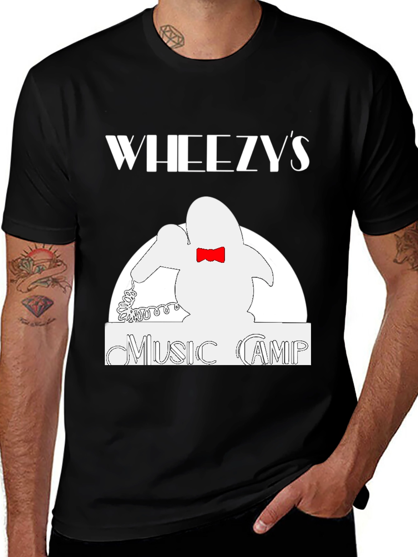 Wheezys Music Camp Black T-Shirt