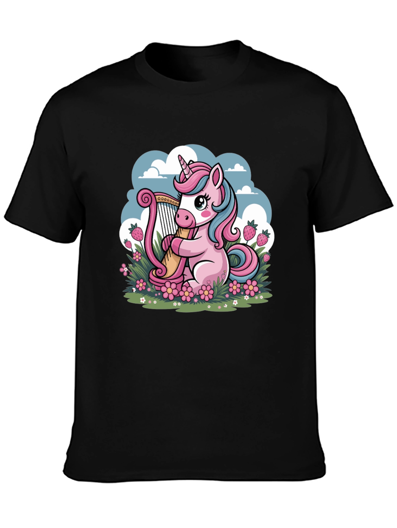Unicorn Harp Graphic Tee