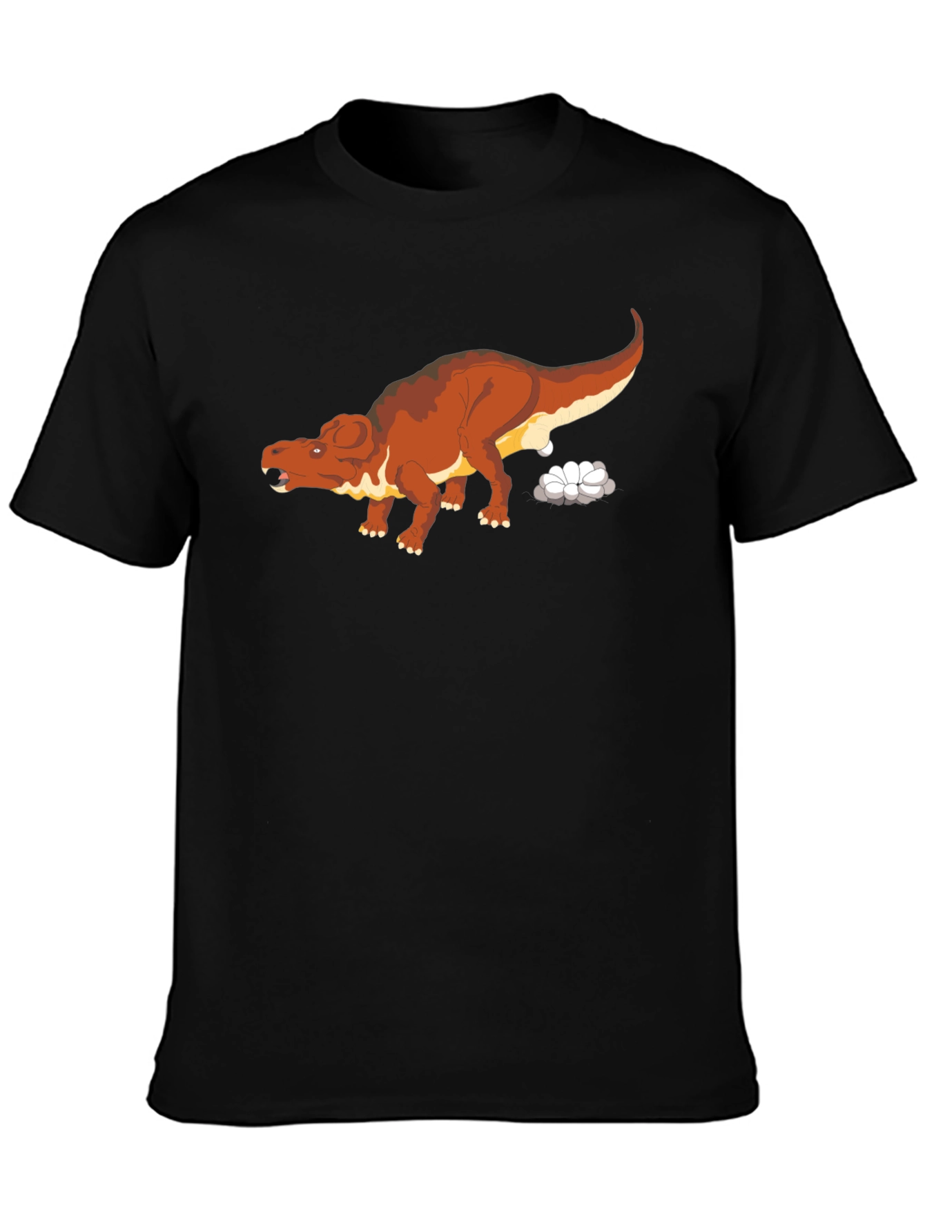Dinosaur Graphic Print Black T-Shirt