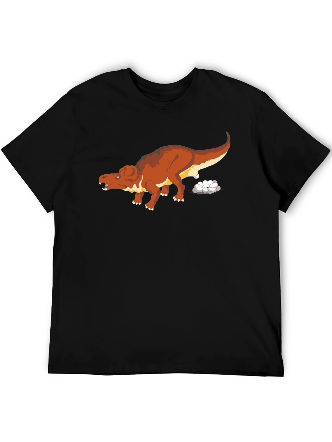 Dinosaur Graphic Print Black T-Shirt
