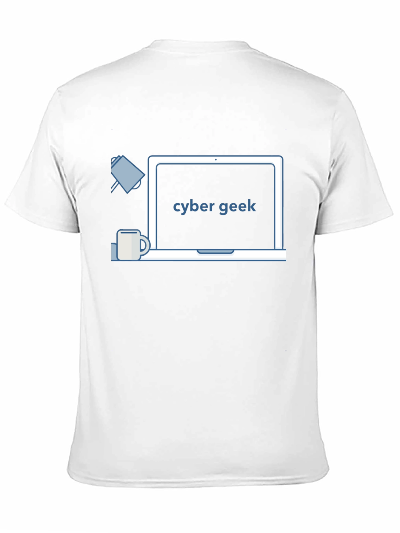Cyber Geek T-Shirt - Black Laptop Design