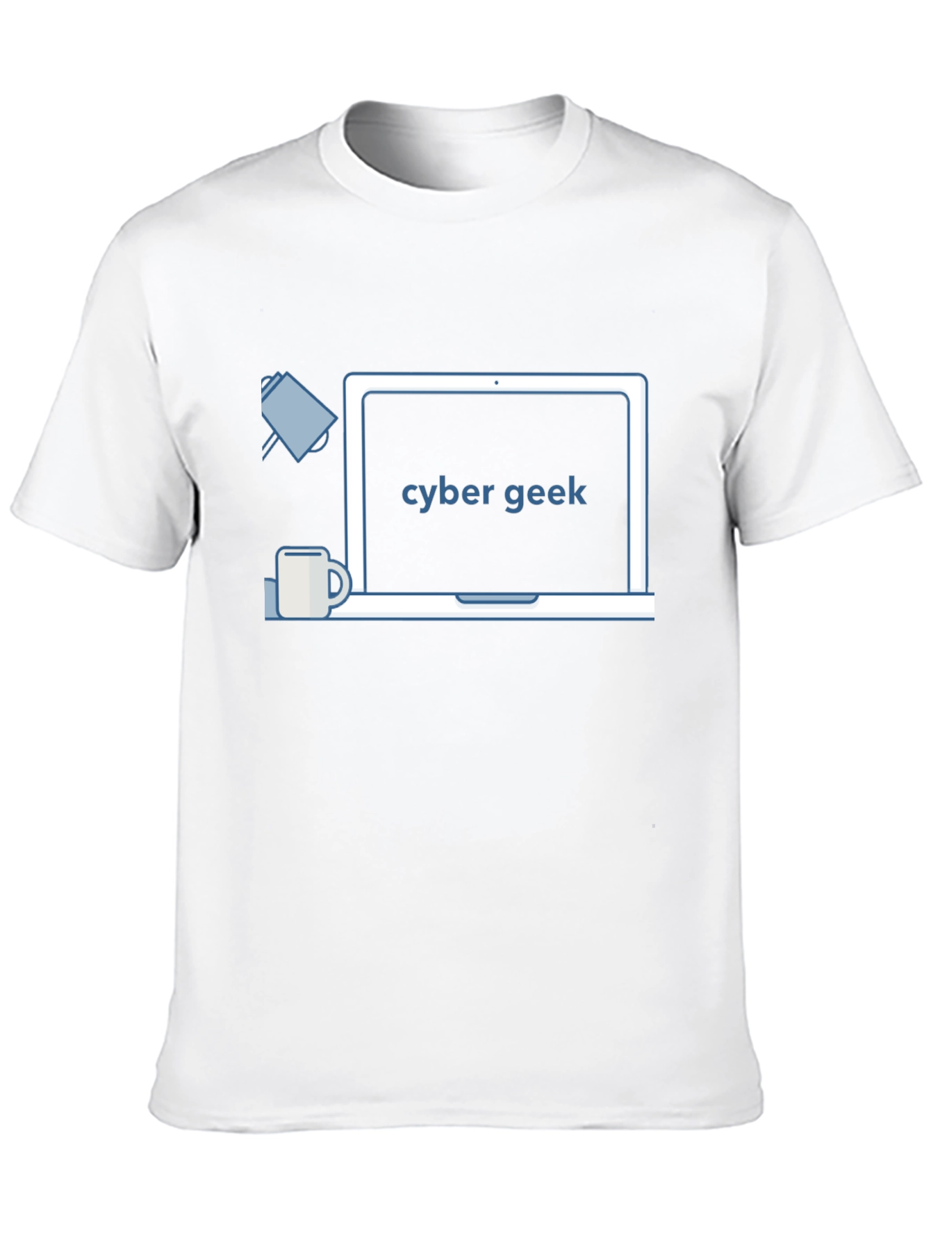 Cyber Geek T-Shirt - Black Laptop Design