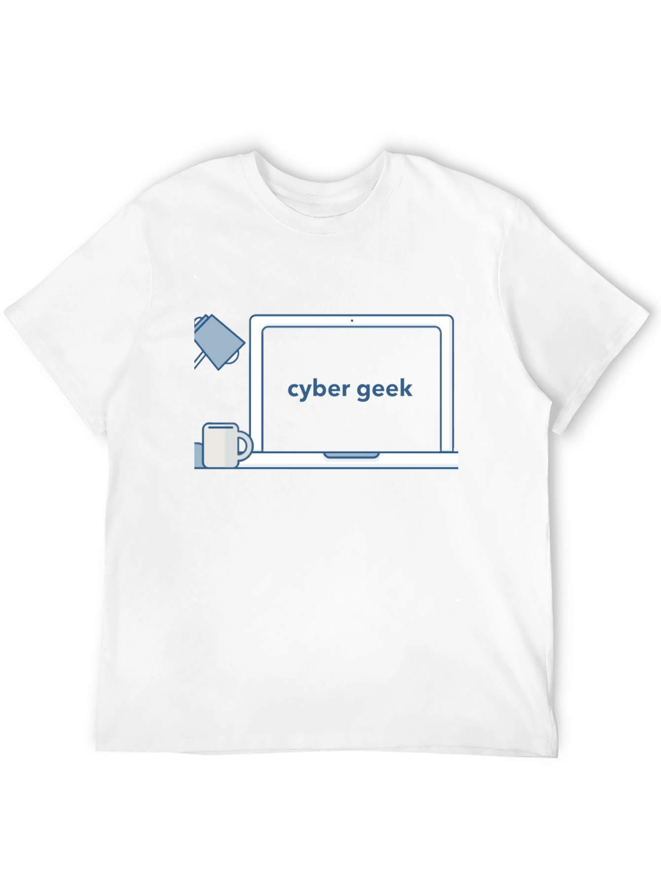 Cyber Geek T-Shirt - Black Laptop Design