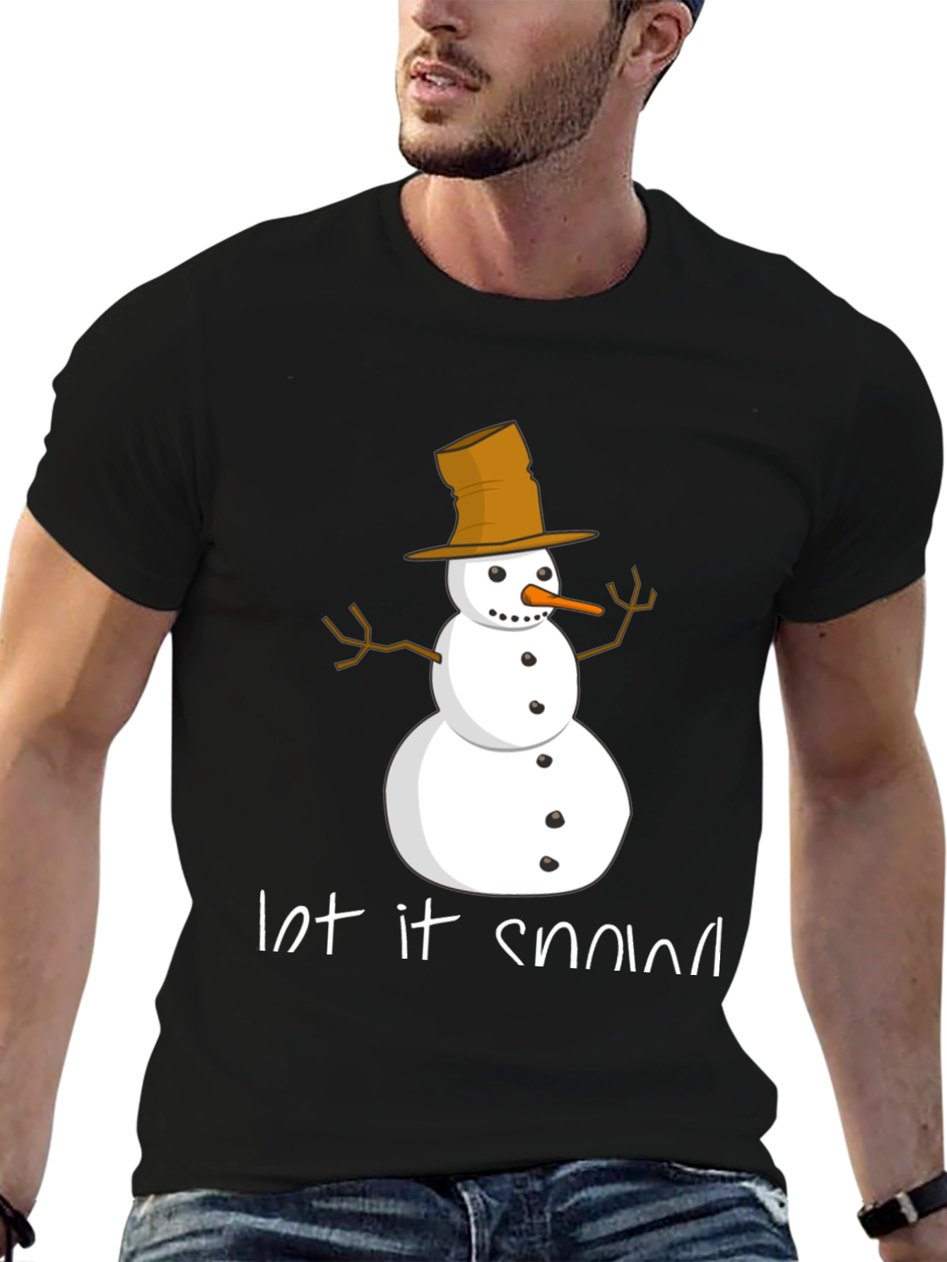 Let It Snow Snowman Graphic Tee