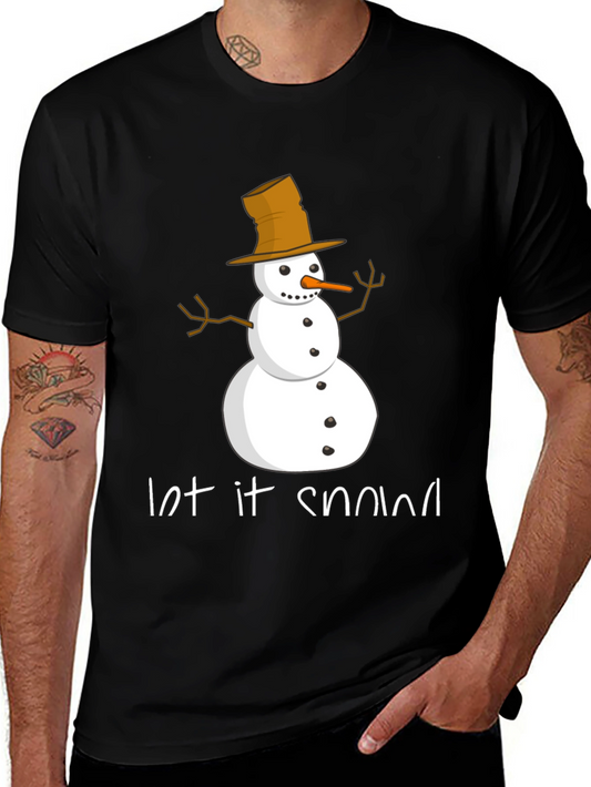 Let It Snow Snowman Graphic Tee