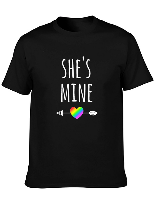 Shes Mine LGBTQ+ Rainbow Heart T-Shirt