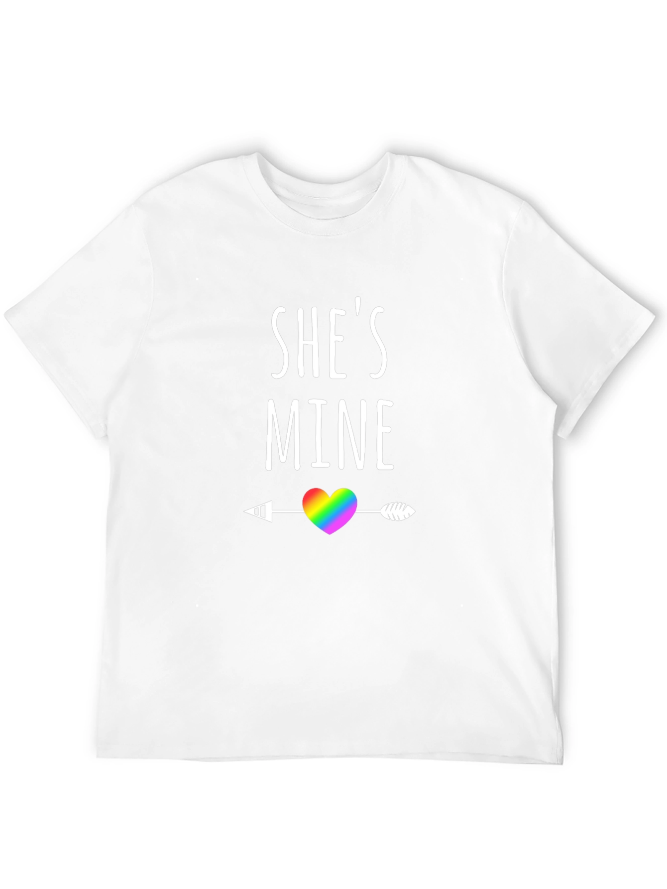 Shes Mine LGBTQ+ Rainbow Heart T-Shirt