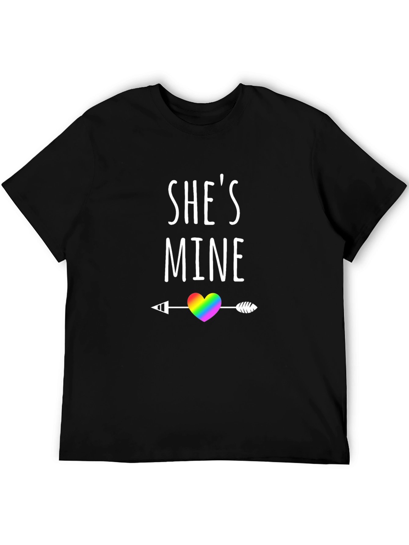 Shes Mine LGBTQ+ Rainbow Heart T-Shirt