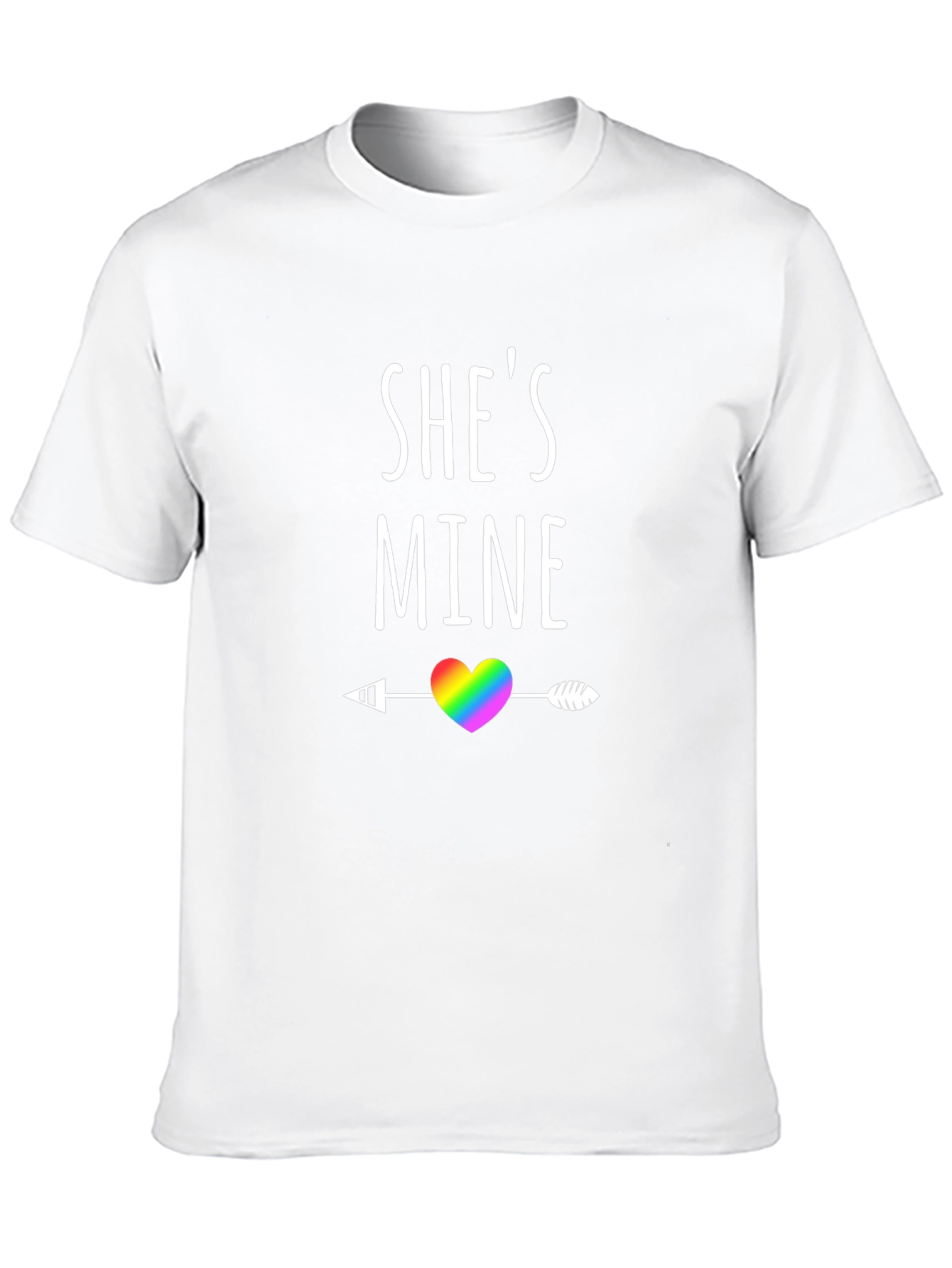 Shes Mine LGBTQ+ Rainbow Heart T-Shirt
