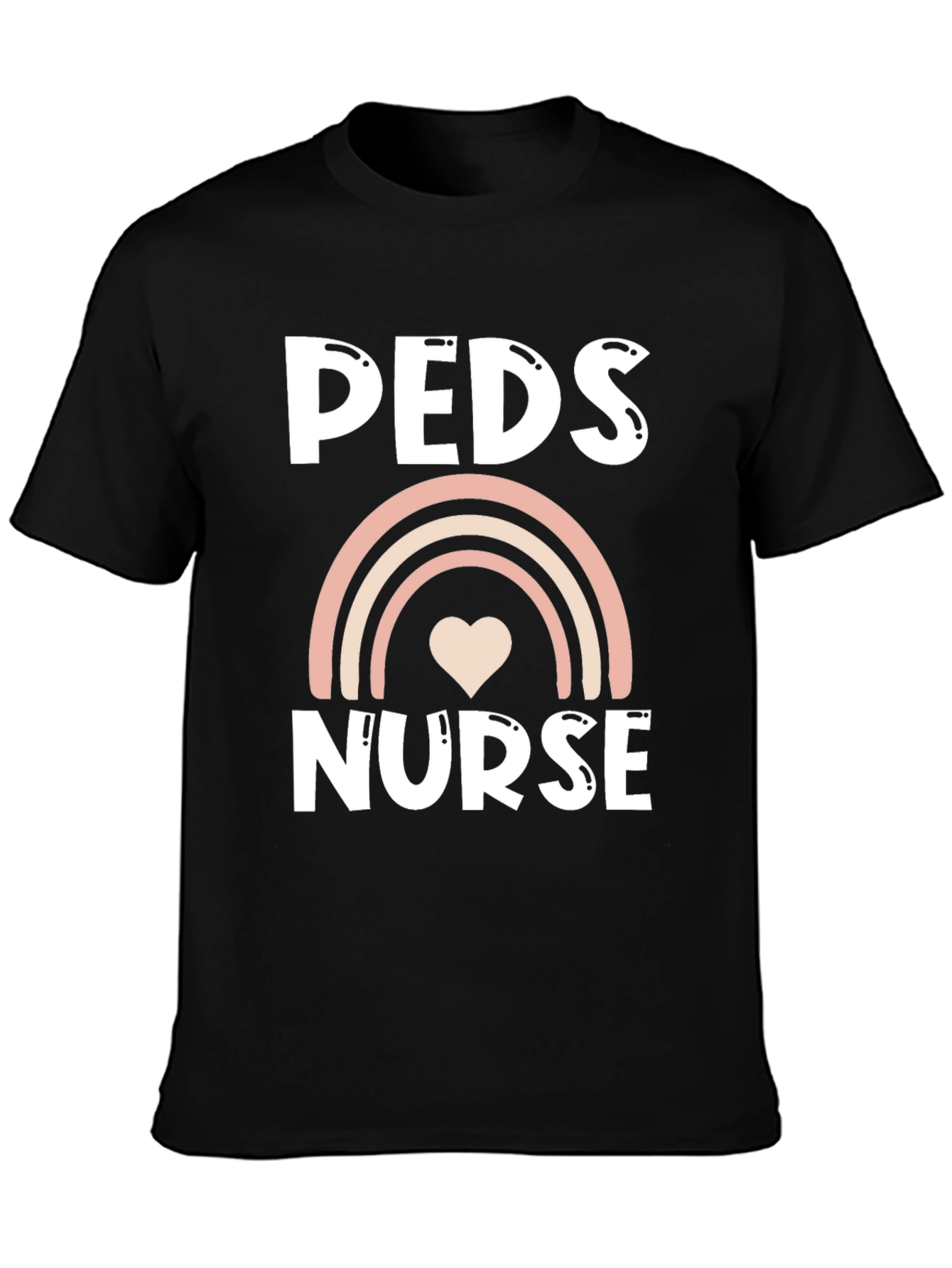 Peds Nurse Rainbow Heart T-Shirt