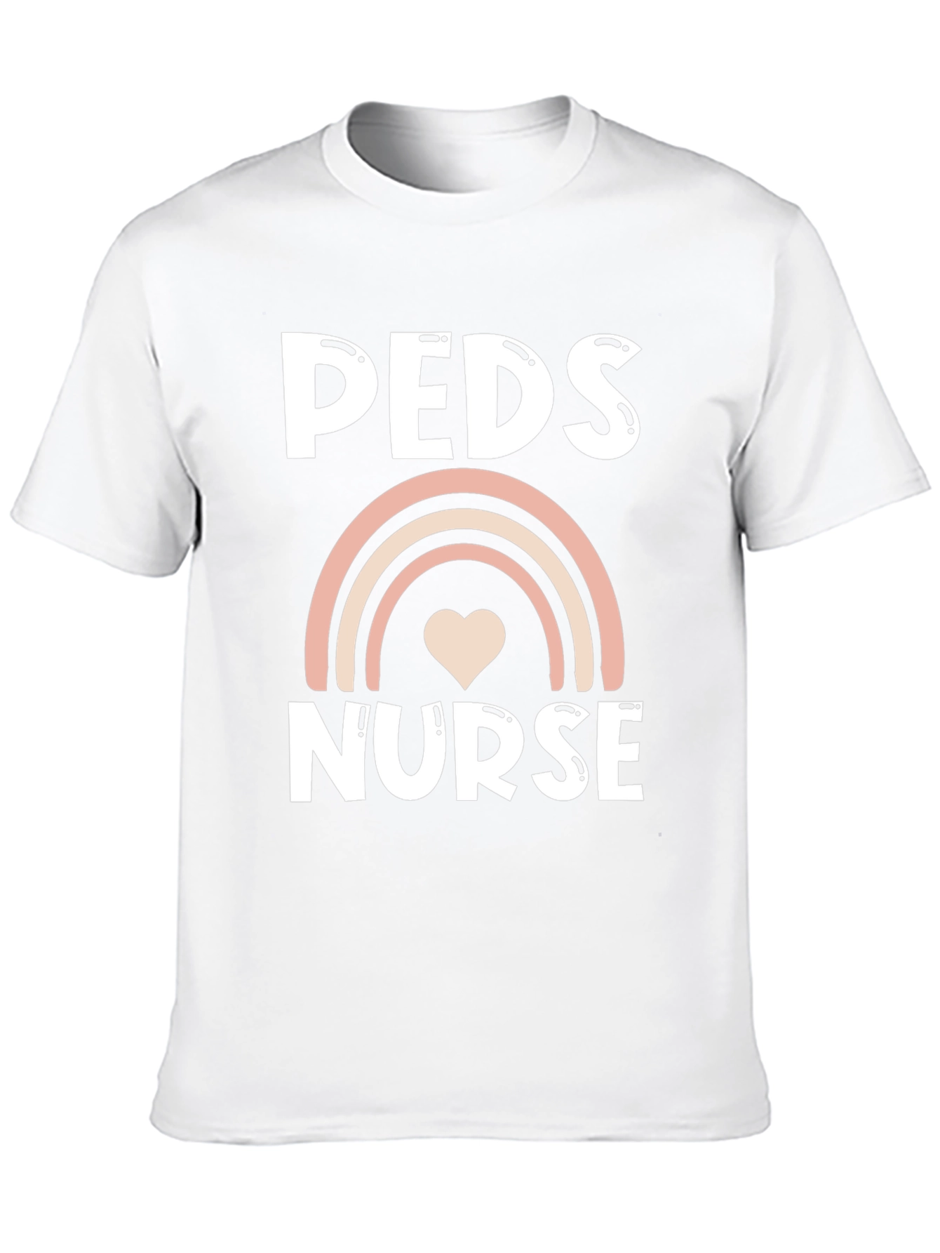 Peds Nurse Rainbow Heart T-Shirt