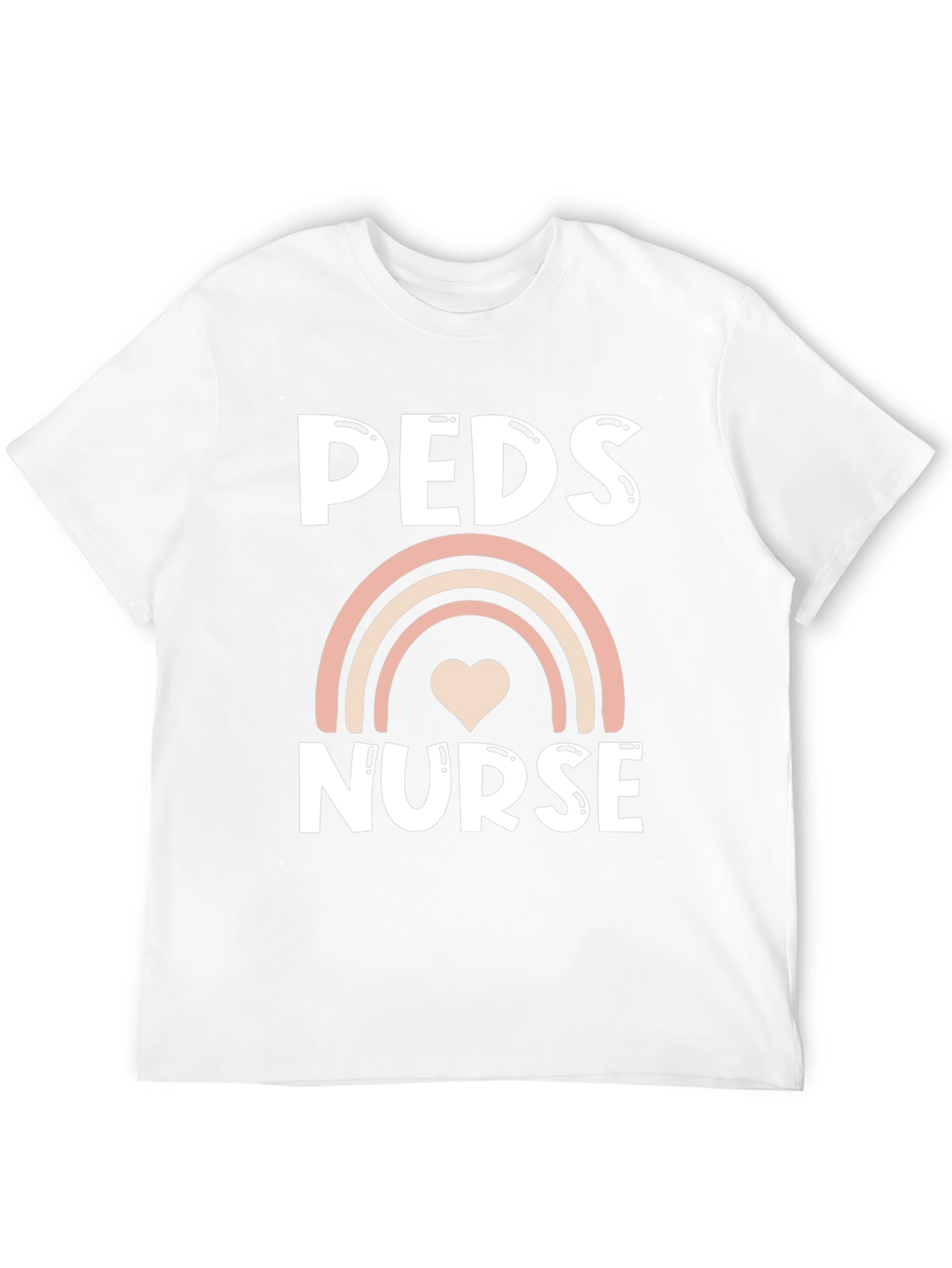 Peds Nurse Rainbow Heart T-Shirt