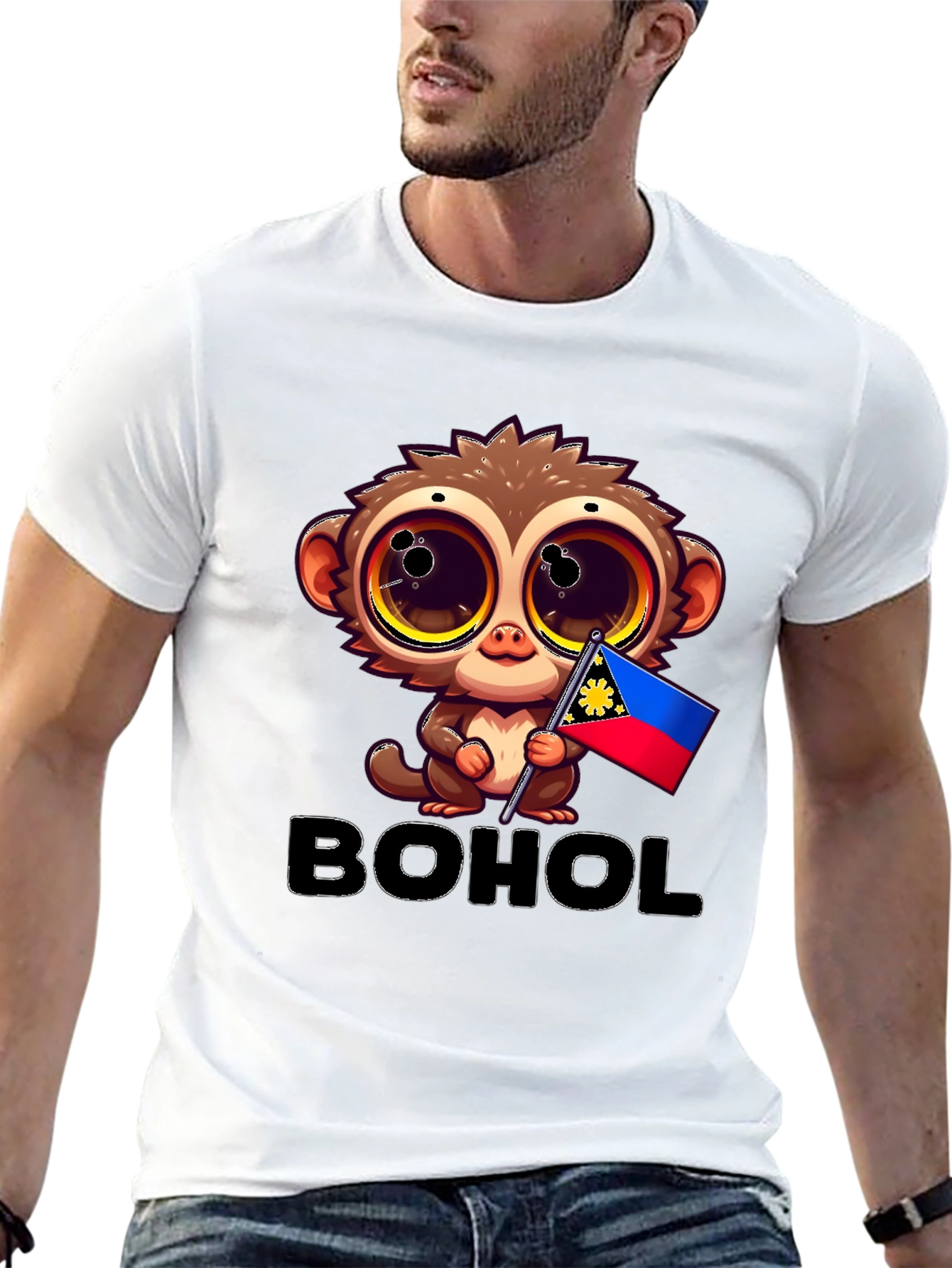 Bohol Tarsier Graphic Tee - Black