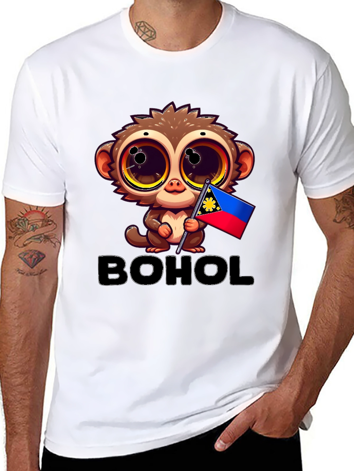 Bohol Tarsier Graphic Tee - Black
