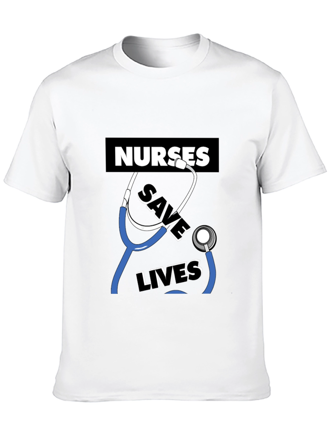 Nurses Save Lives Graphic Tee - Black