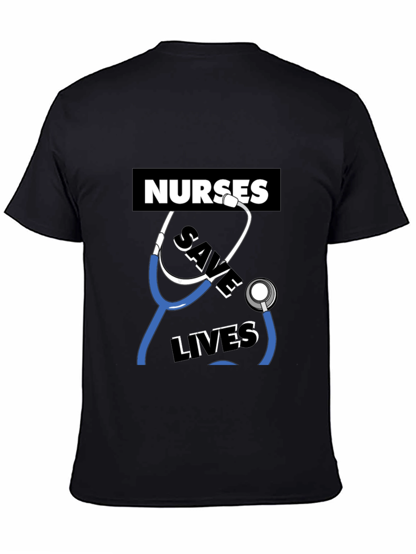 Nurses Save Lives Graphic Tee - Black