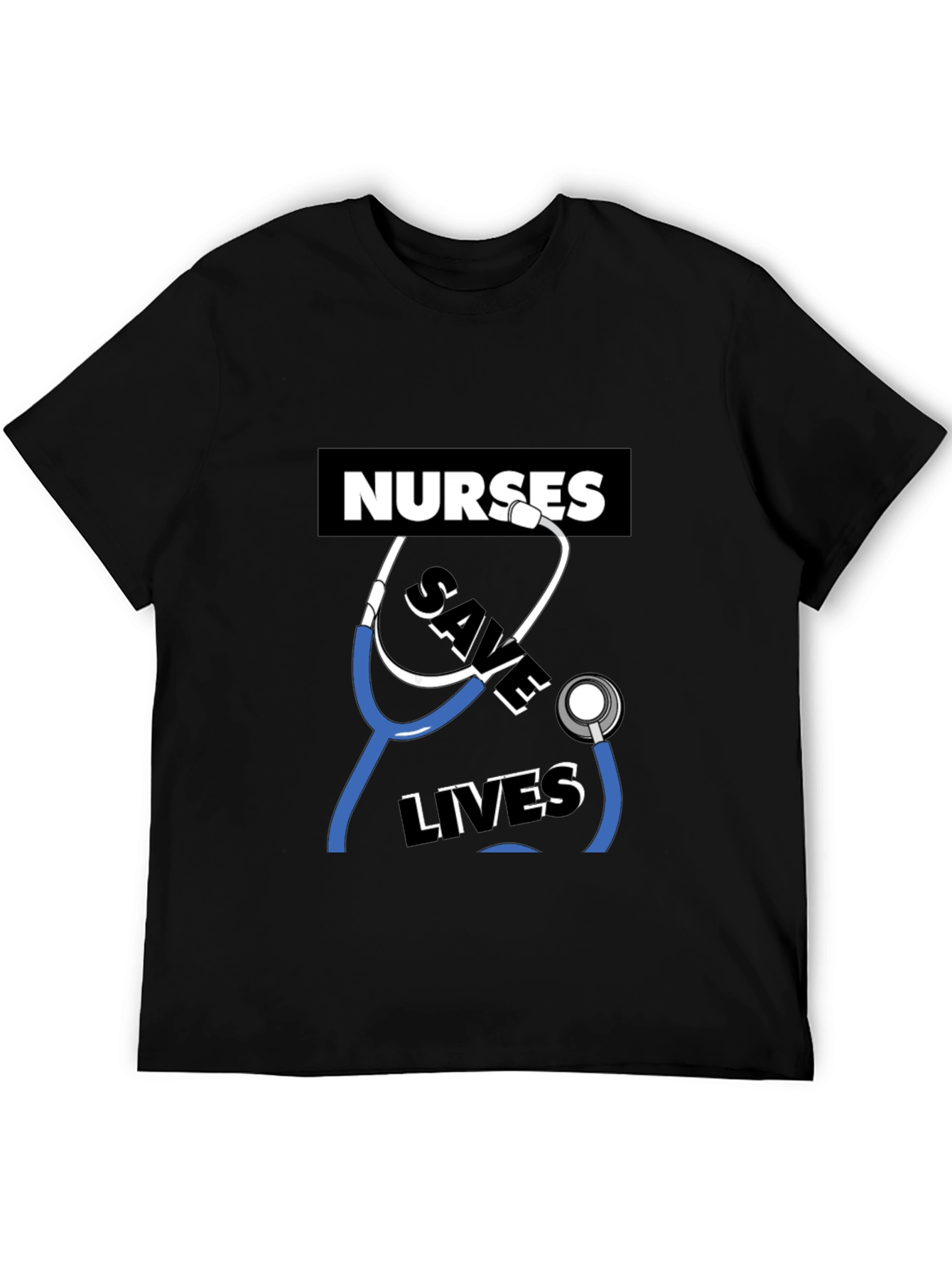Nurses Save Lives Graphic Tee - Black