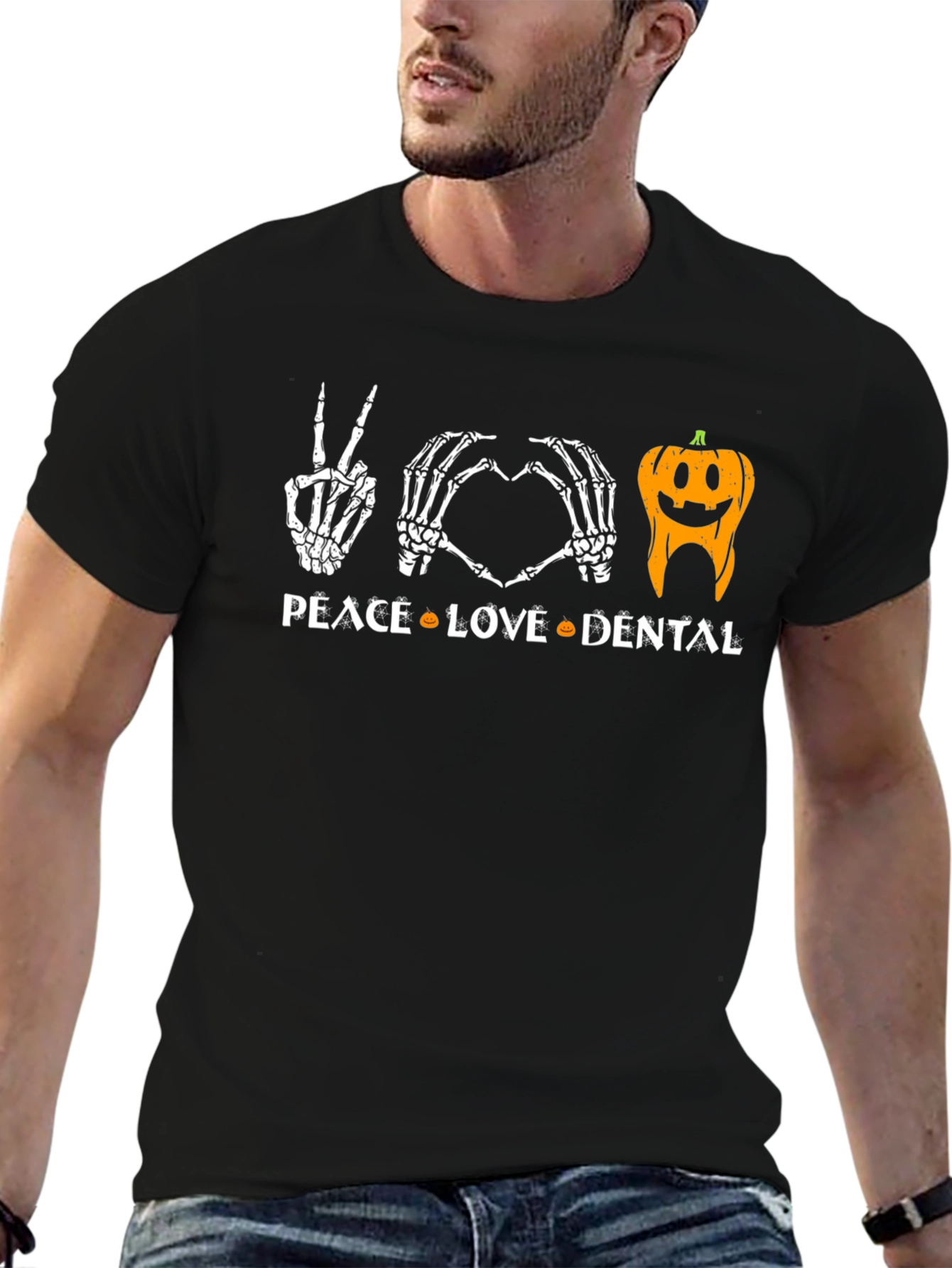Peace Love Dental Halloween T-Shirt