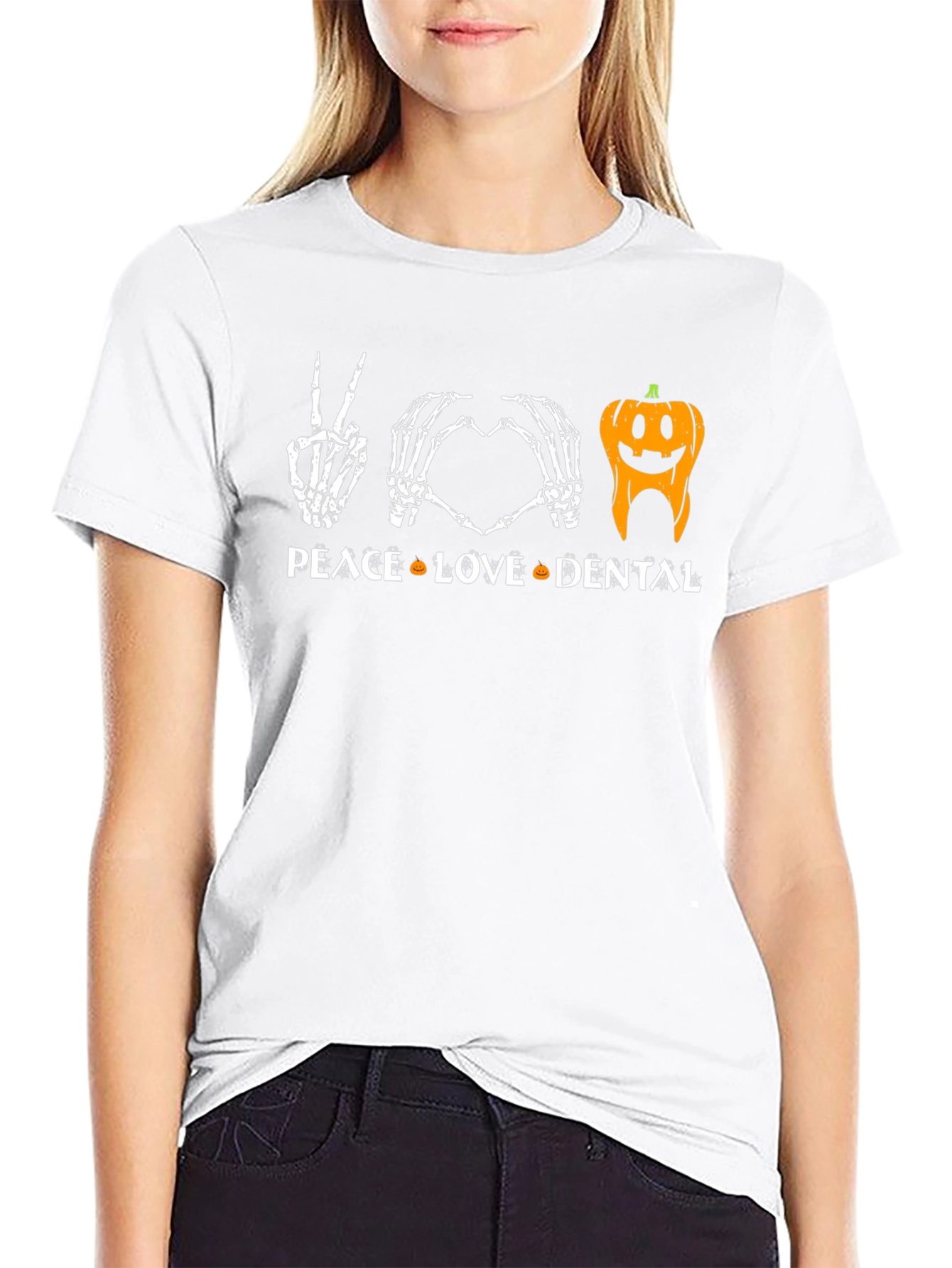 Peace Love Dental Halloween T-Shirt