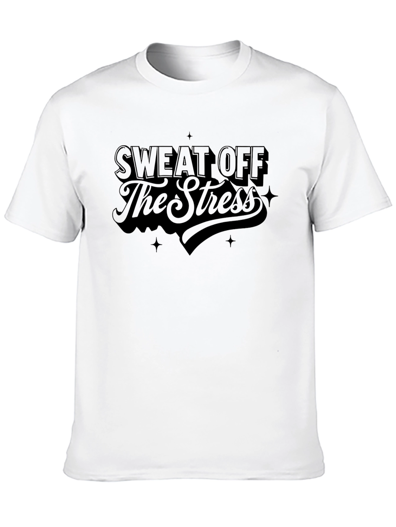 Sweat Off The Stress Black Graphic Tee