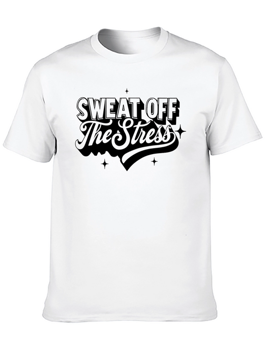 Sweat Off The Stress Black Graphic Tee