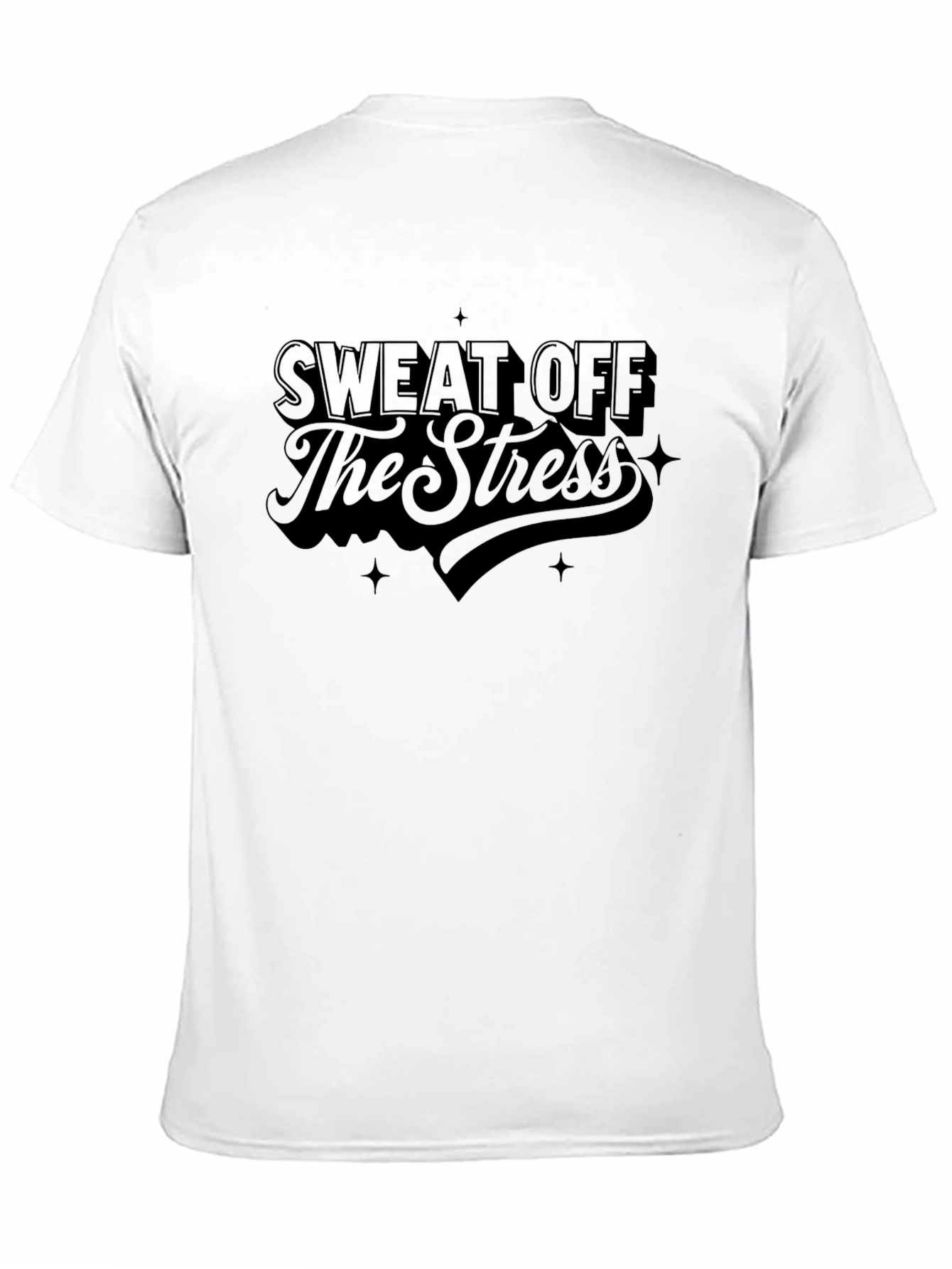 Sweat Off The Stress Black Graphic Tee