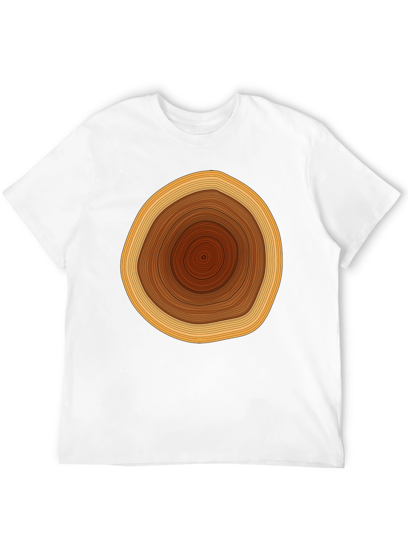 Tree Ring Graphic Tee - Unique Design Black Shirt
