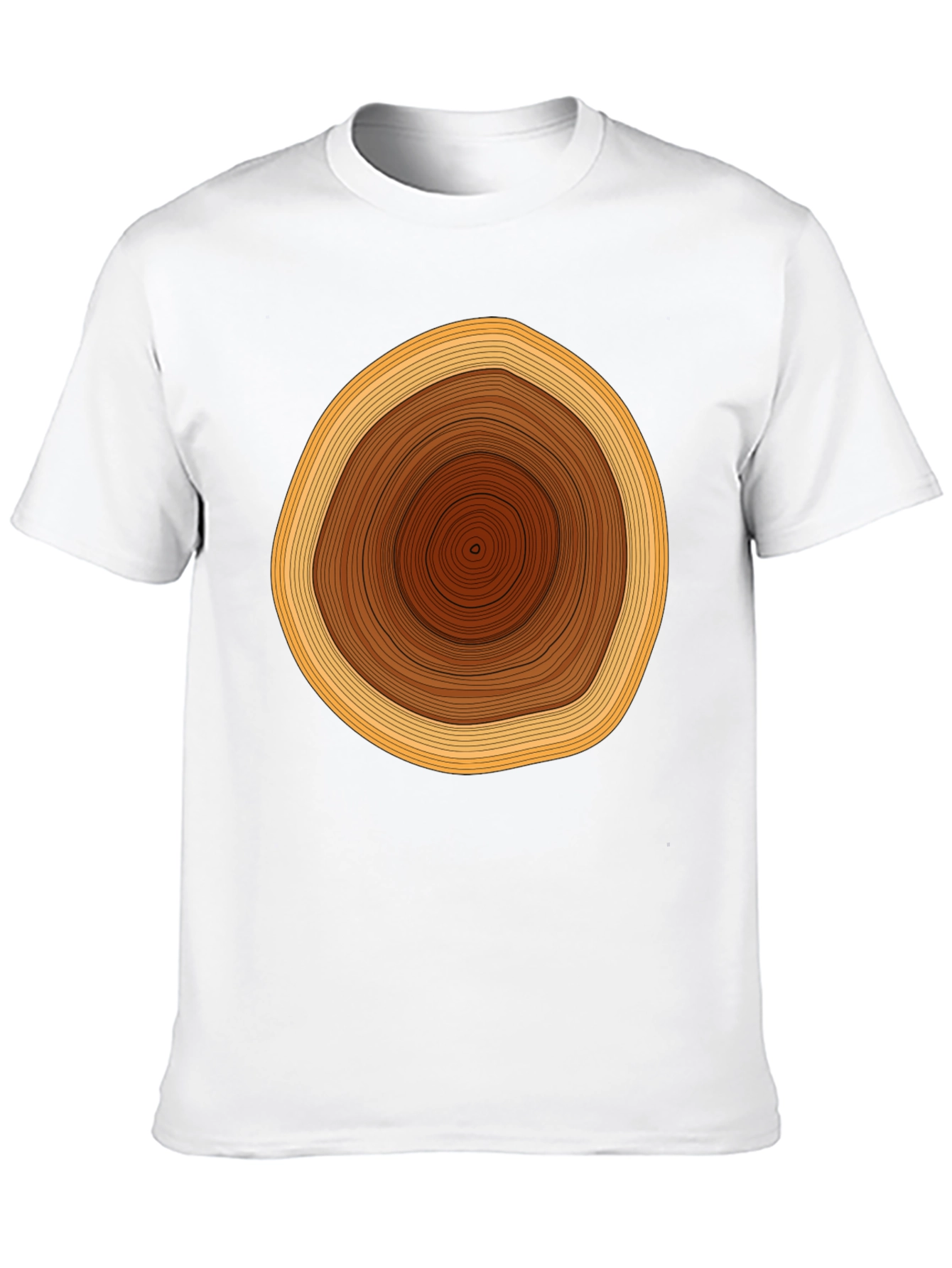 Tree Ring Graphic Tee - Unique Design Black Shirt