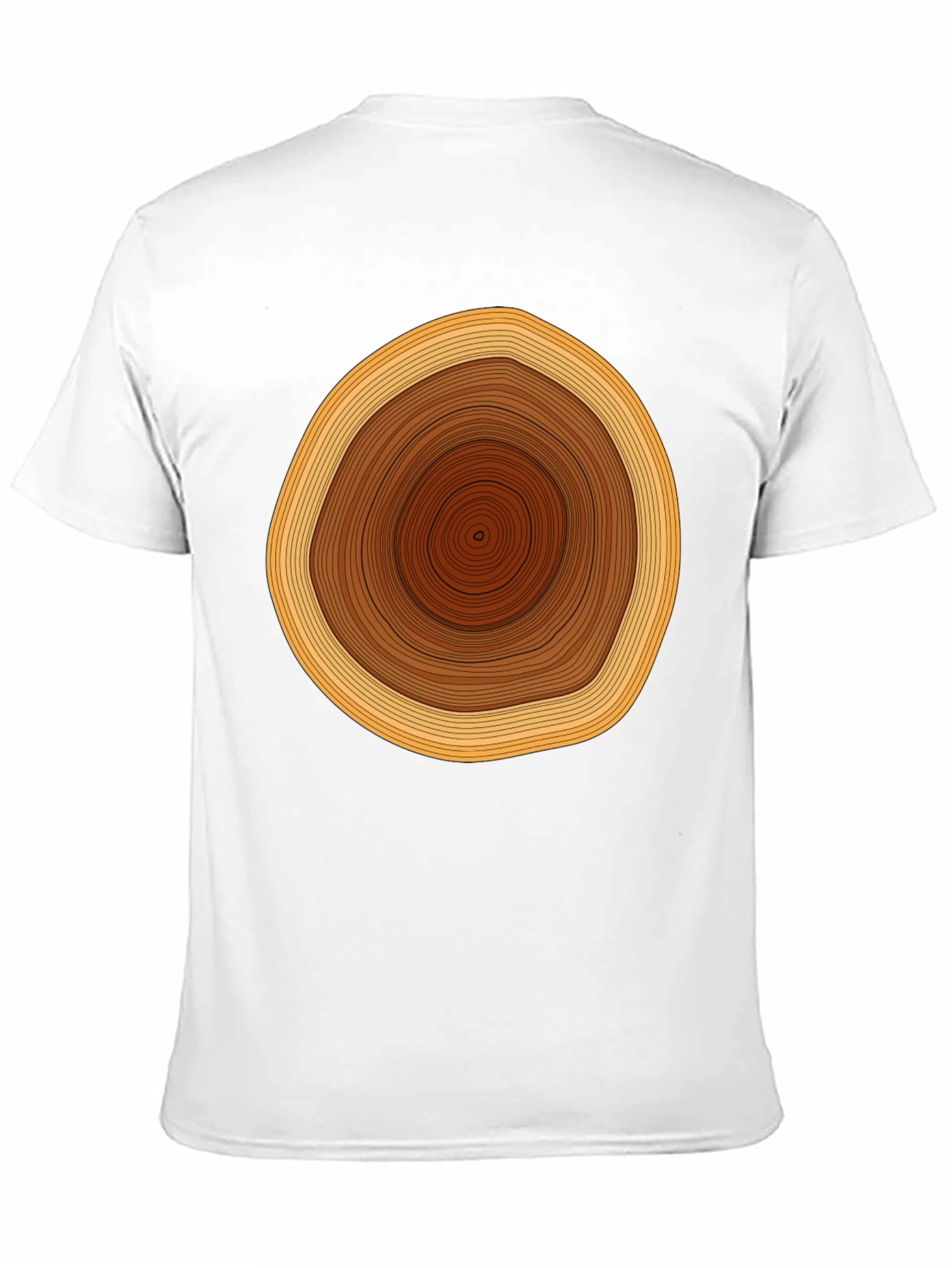 Tree Ring Graphic Tee - Unique Design Black Shirt