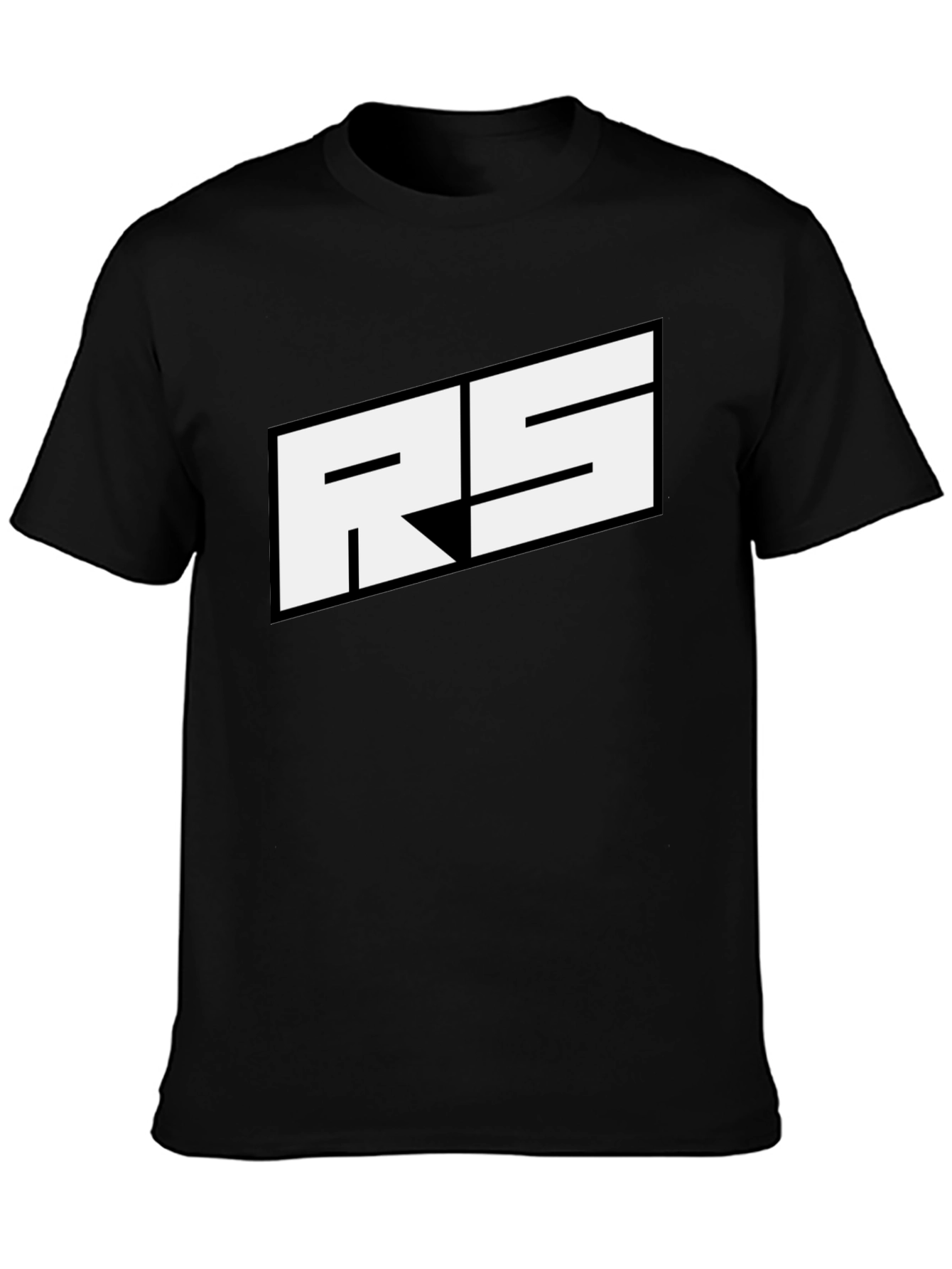 RS Logo Black T-Shirt - Bold Graphic Tee