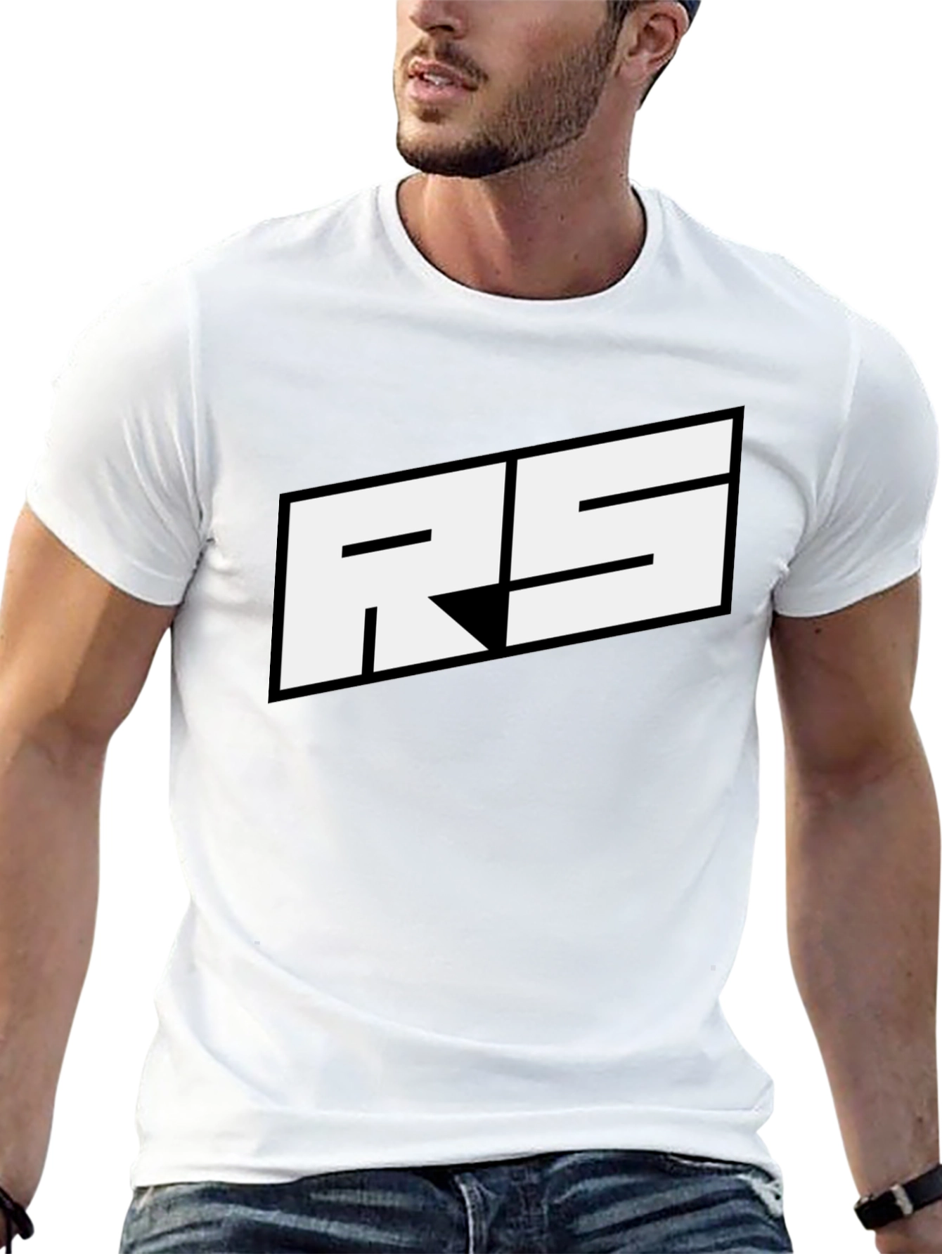 RS Logo Black T-Shirt - Bold Graphic Tee