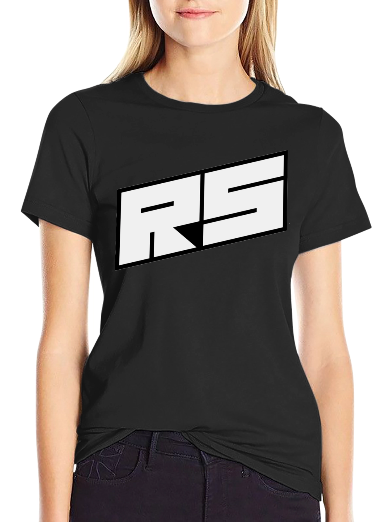 RS Logo Black T-Shirt - Bold Graphic Tee