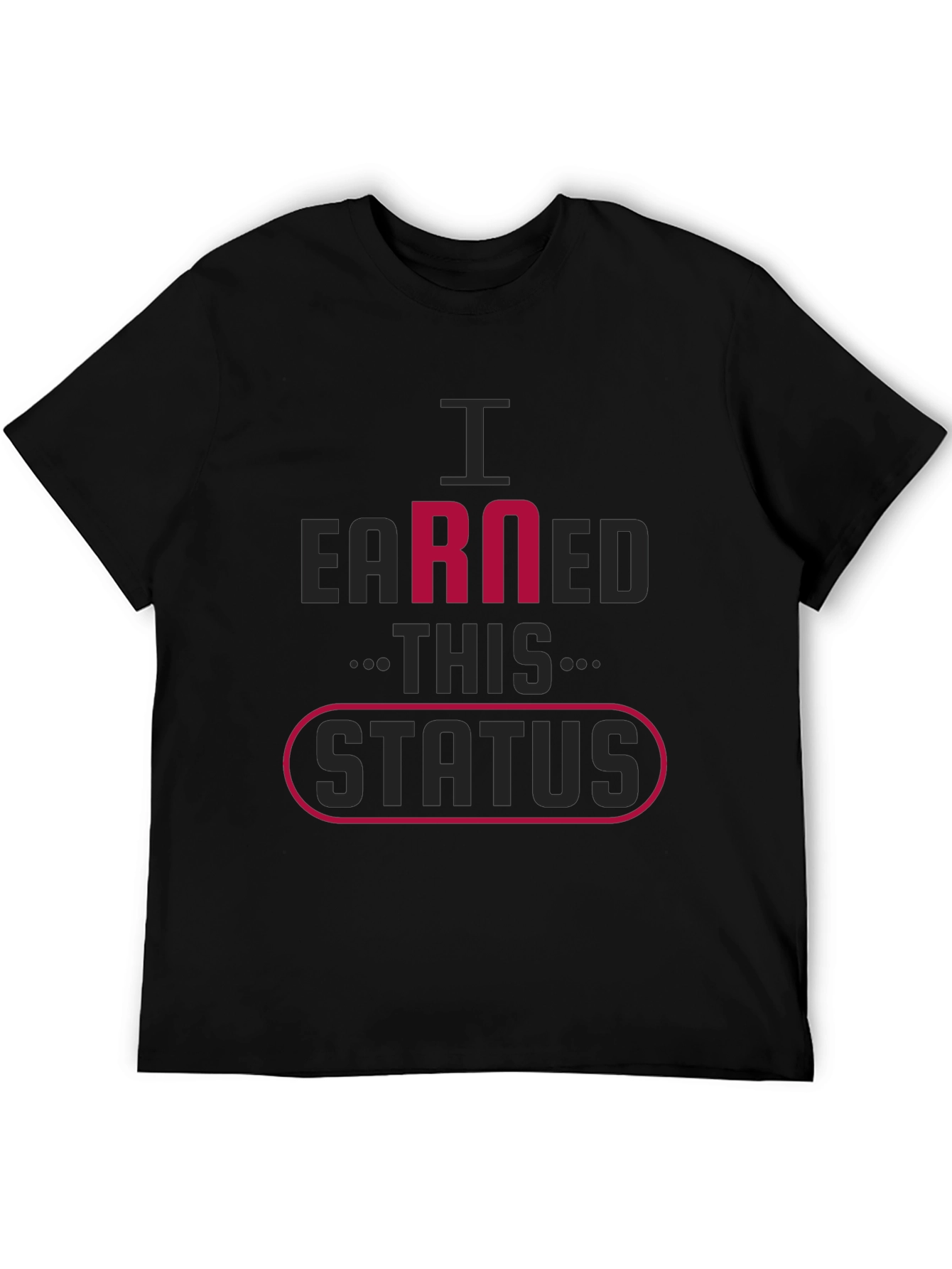 Earned Status Black Graphic Tee Shirt