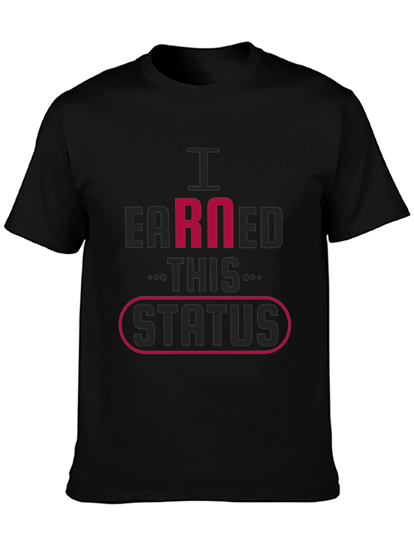 Earned Status Black Graphic Tee Shirt
