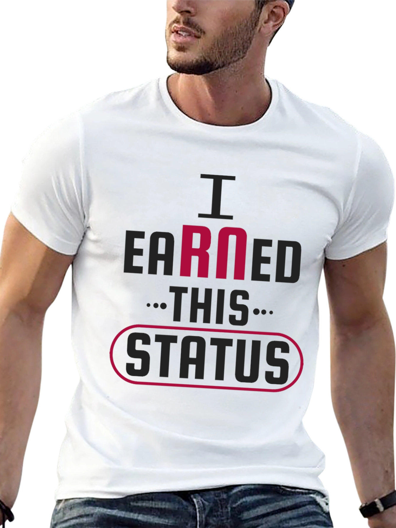 Earned Status Black Graphic Tee Shirt