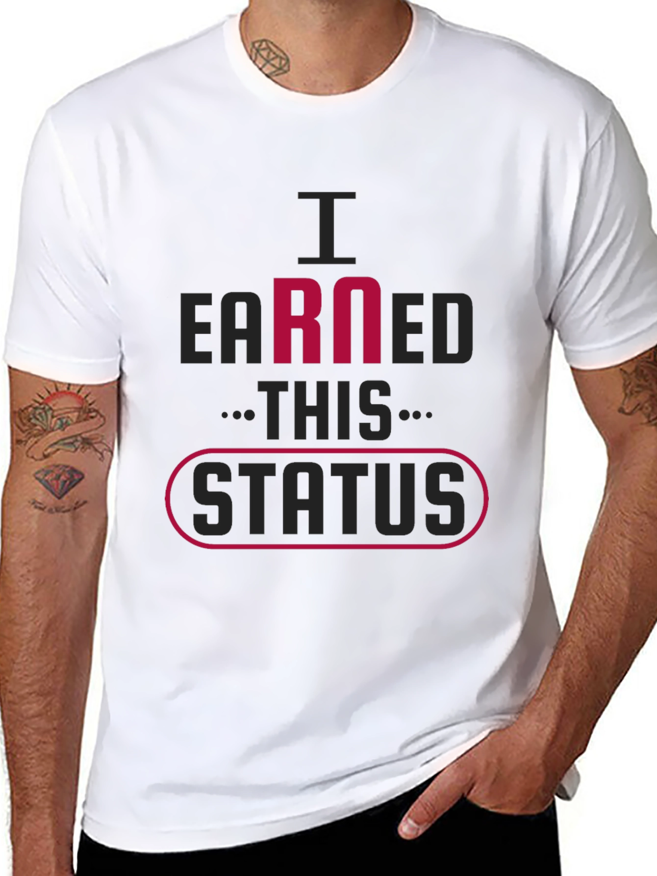 Earned Status Black Graphic Tee Shirt