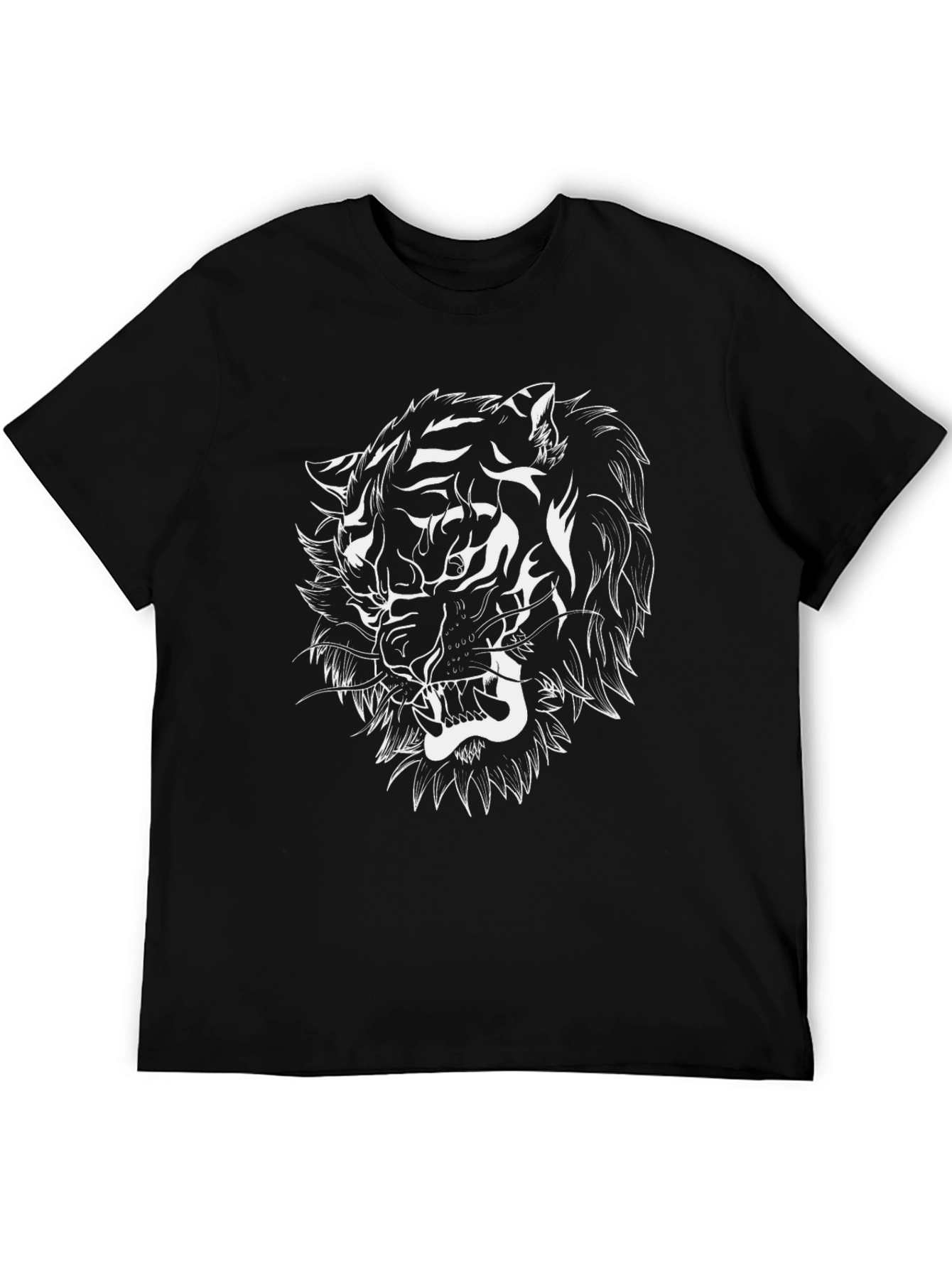 Tiger Graphic Black T-Shirt - Fierce Style