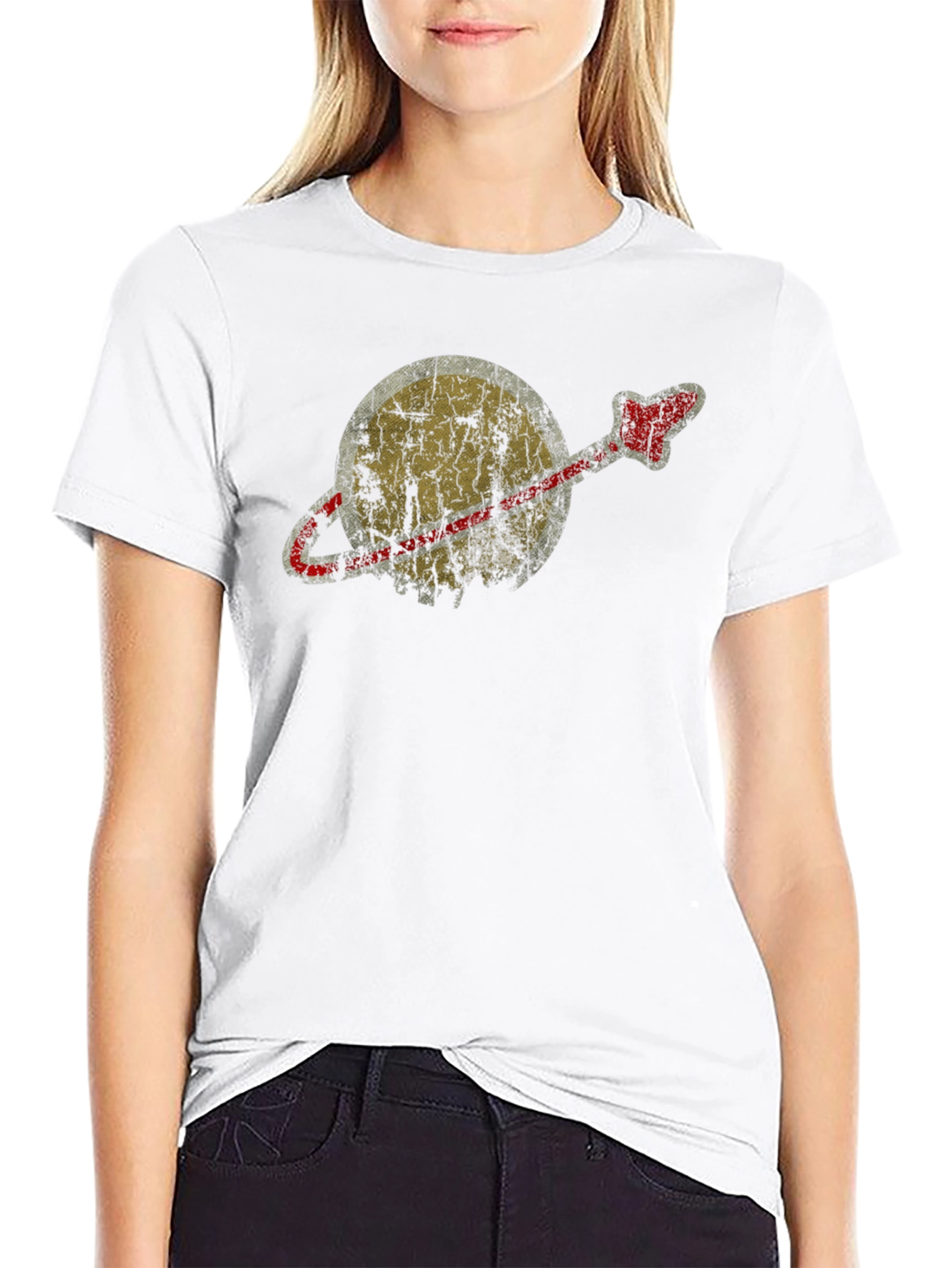 Retro Space Graphic T-Shirt - Black