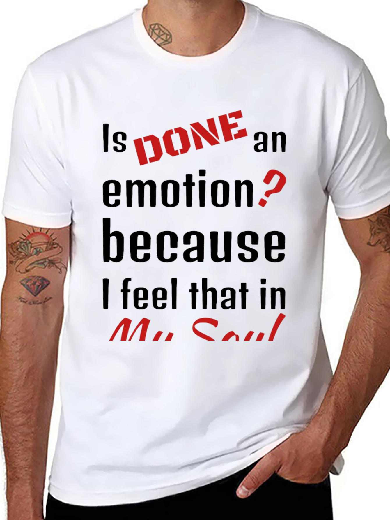 Is Done an Emotion? Black Graphic Tee