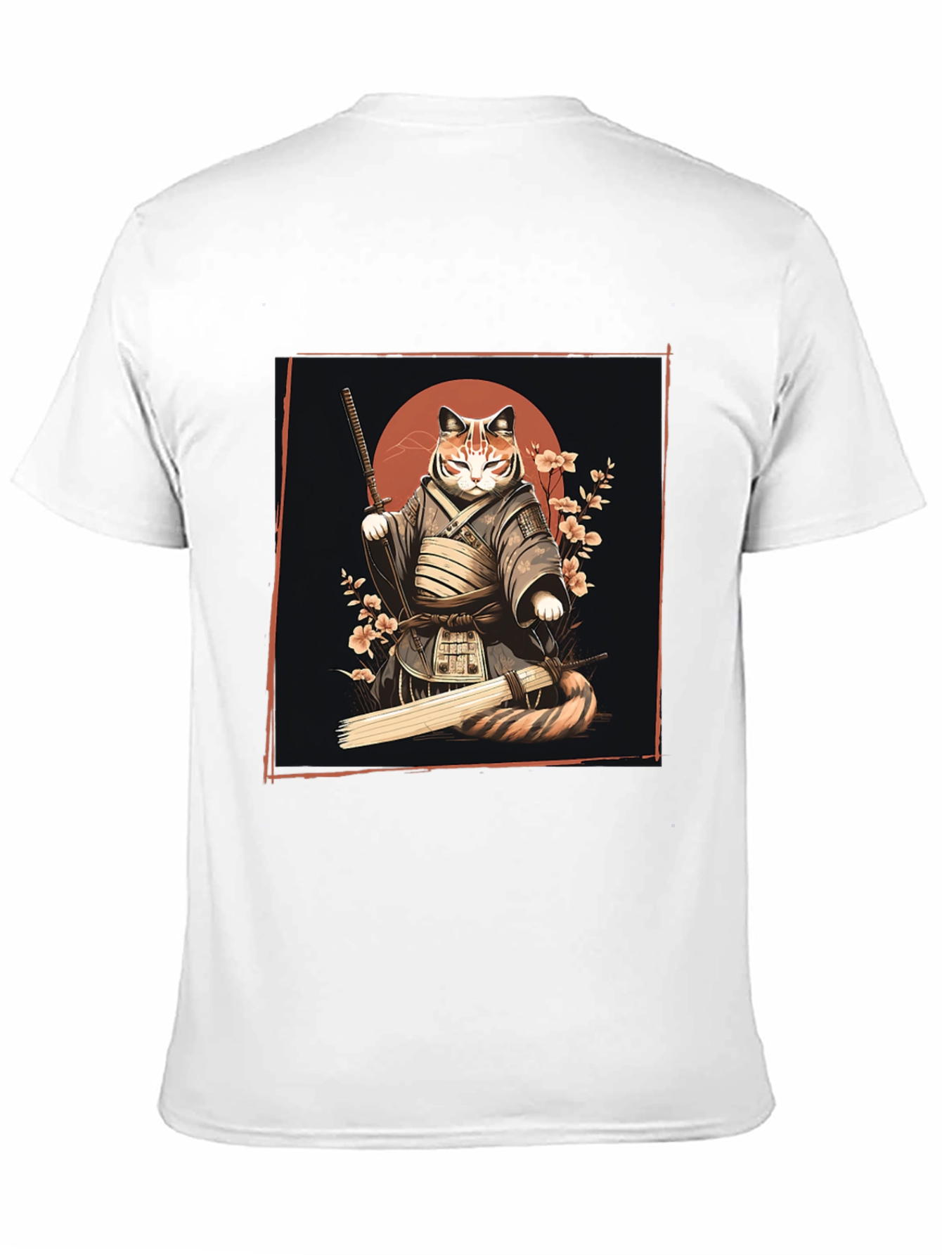 Samurai Cat Graphic Tee - Unique T-Shirt Design
