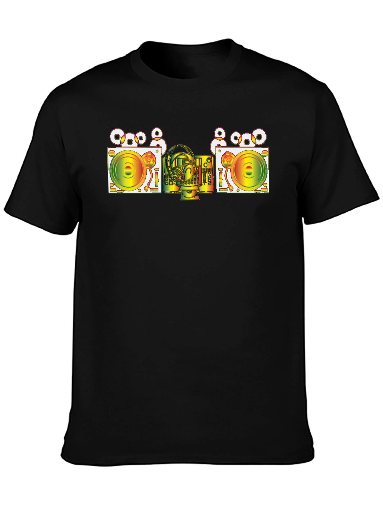DJ Turntable Graphic T-Shirt - Cool Music Lover Tee