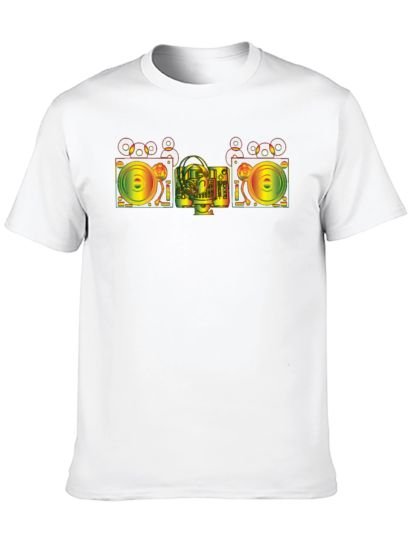 DJ Turntable Graphic T-Shirt - Cool Music Lover Tee