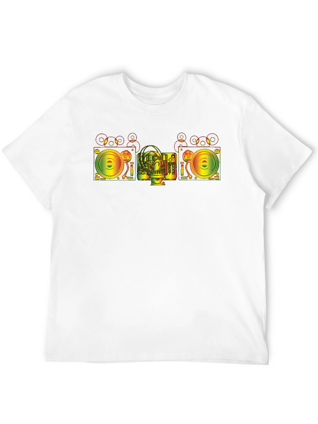 DJ Turntable Graphic T-Shirt - Cool Music Lover Tee