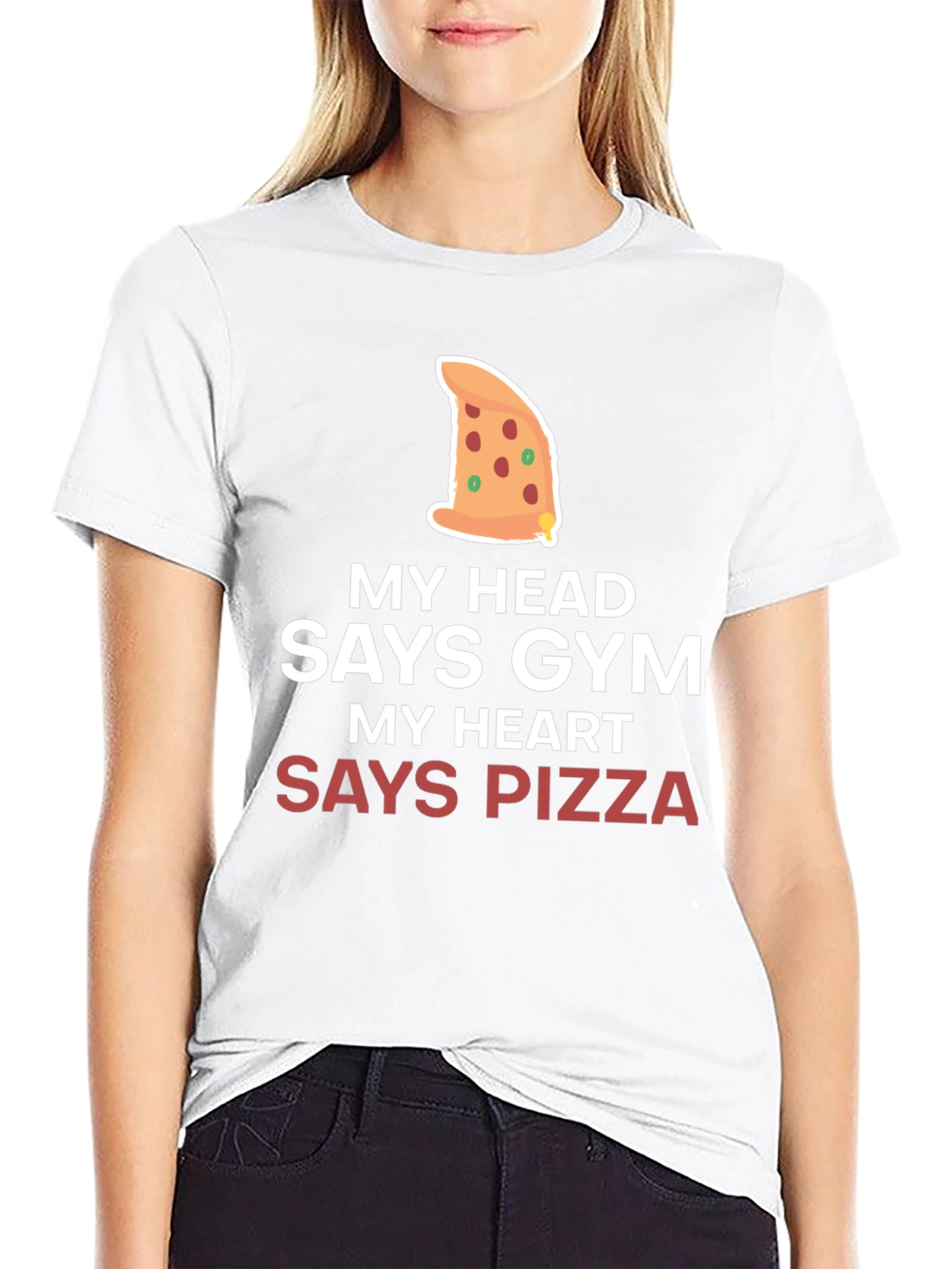 Pizza Gym Funny Black T-Shirt