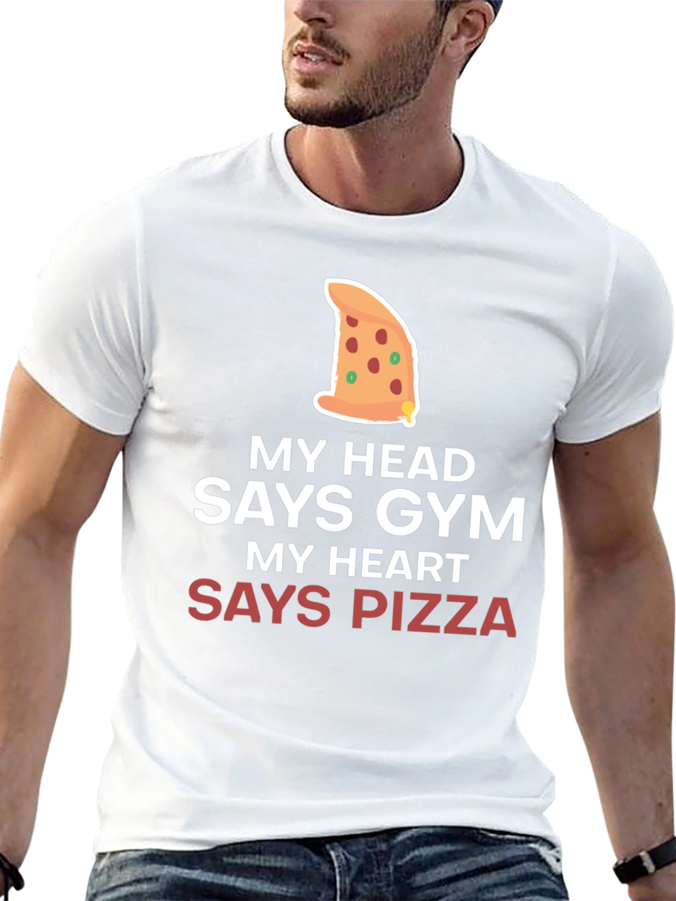 Pizza Gym Funny Black T-Shirt
