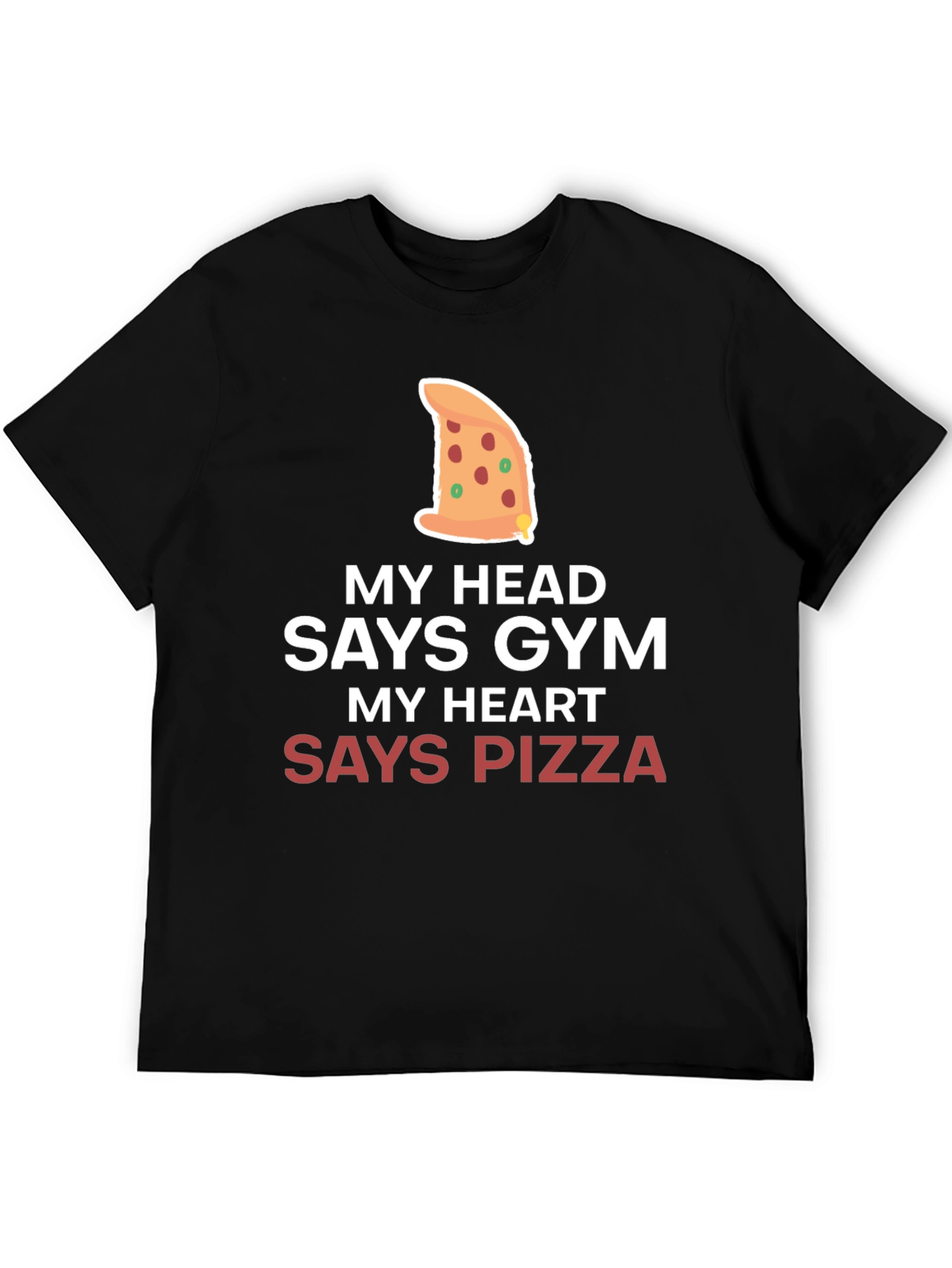 Pizza Gym Funny Black T-Shirt