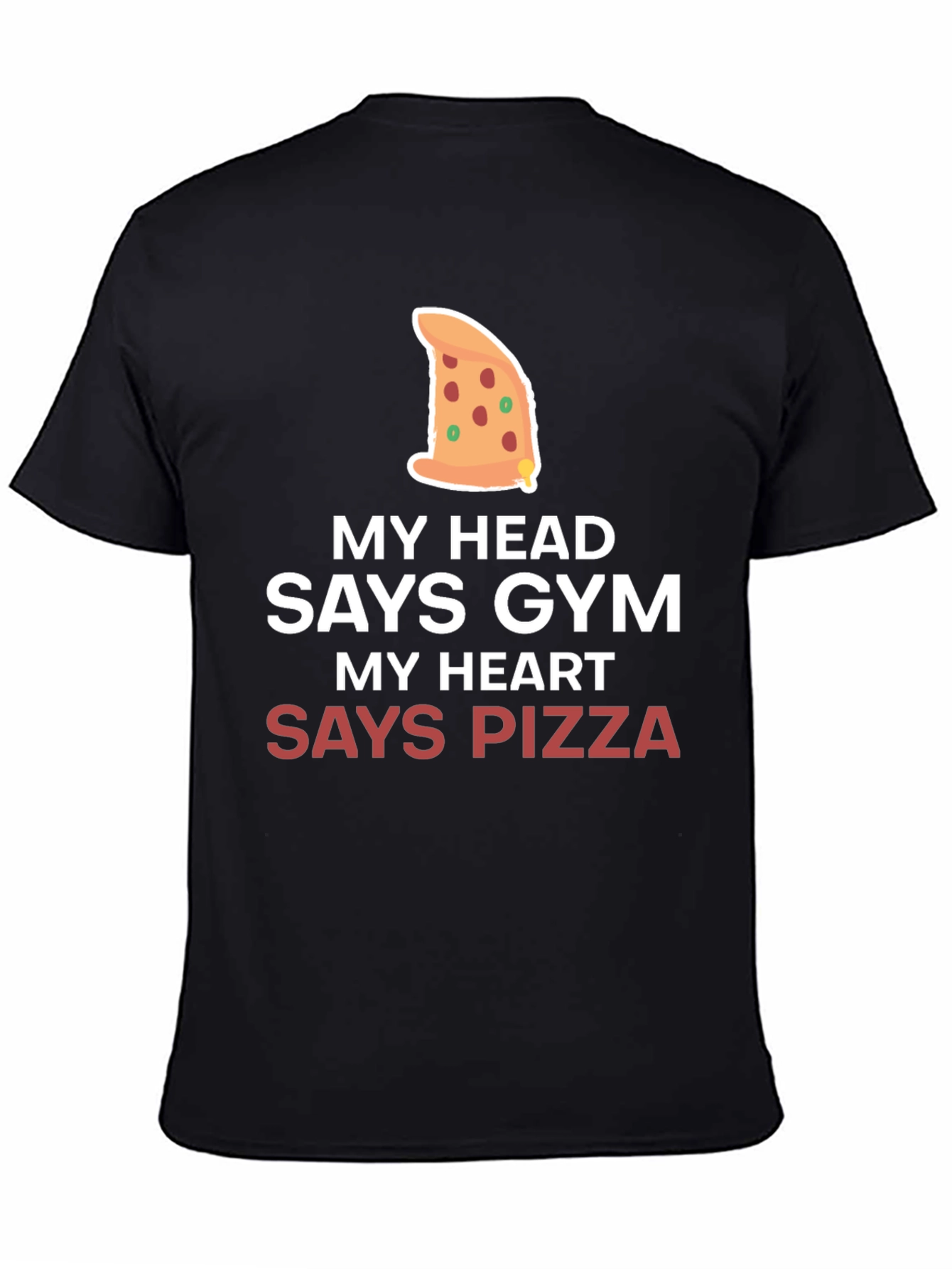 Pizza Gym Funny Black T-Shirt