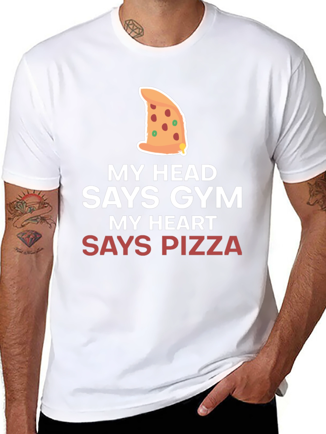 Pizza Gym Funny Black T-Shirt